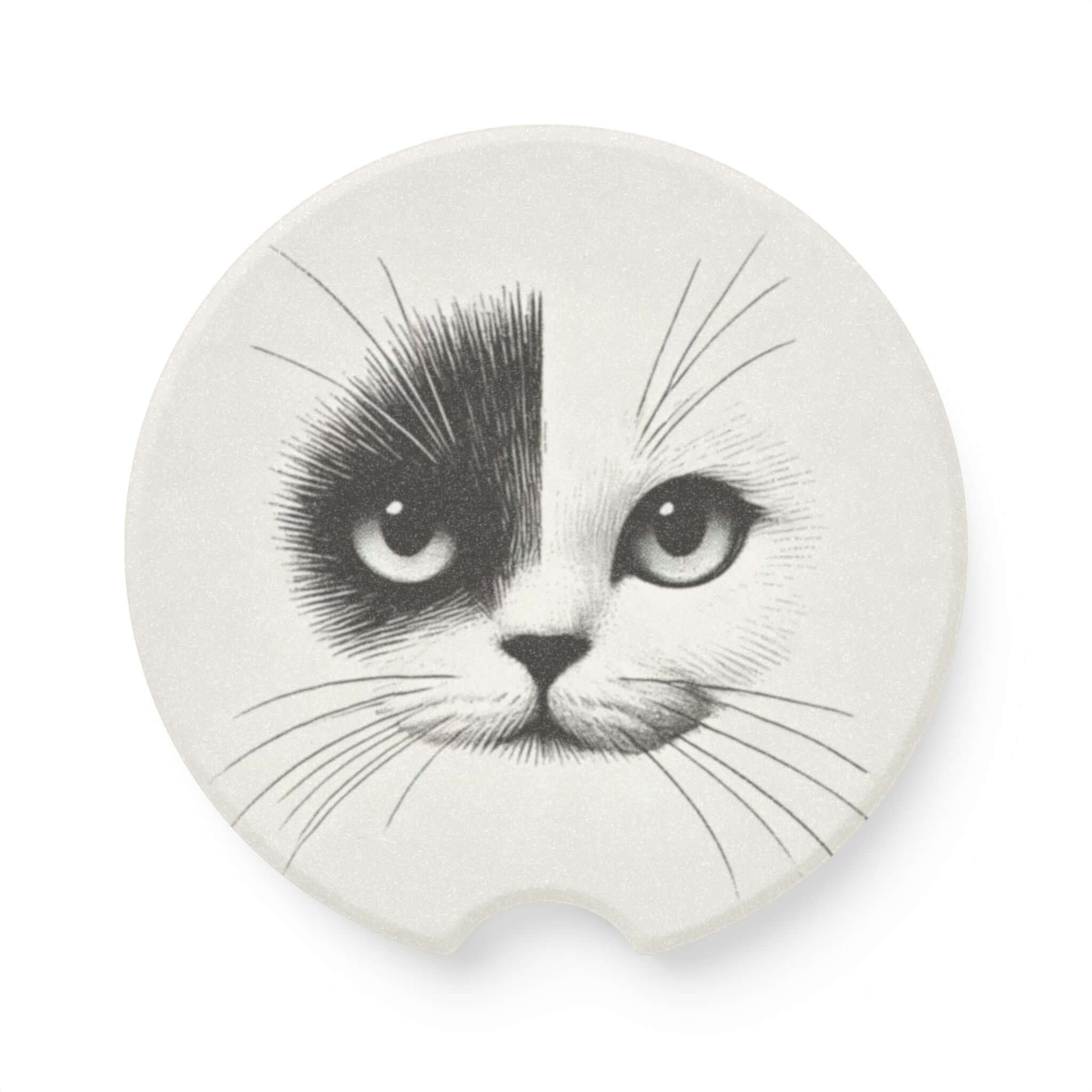 Cat Soapstone Car Coaster