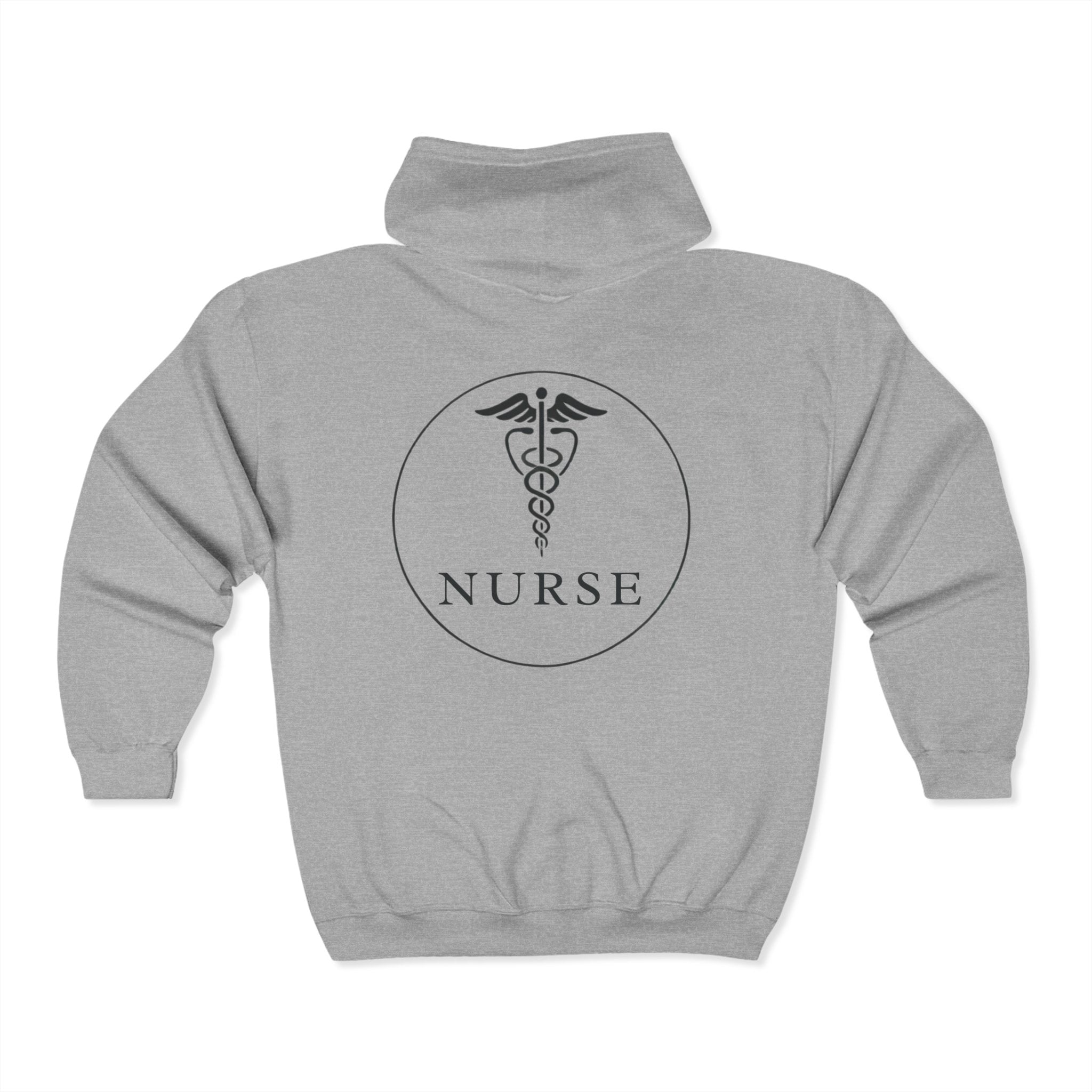 Nurse full zip up sweatshirt print on both sides