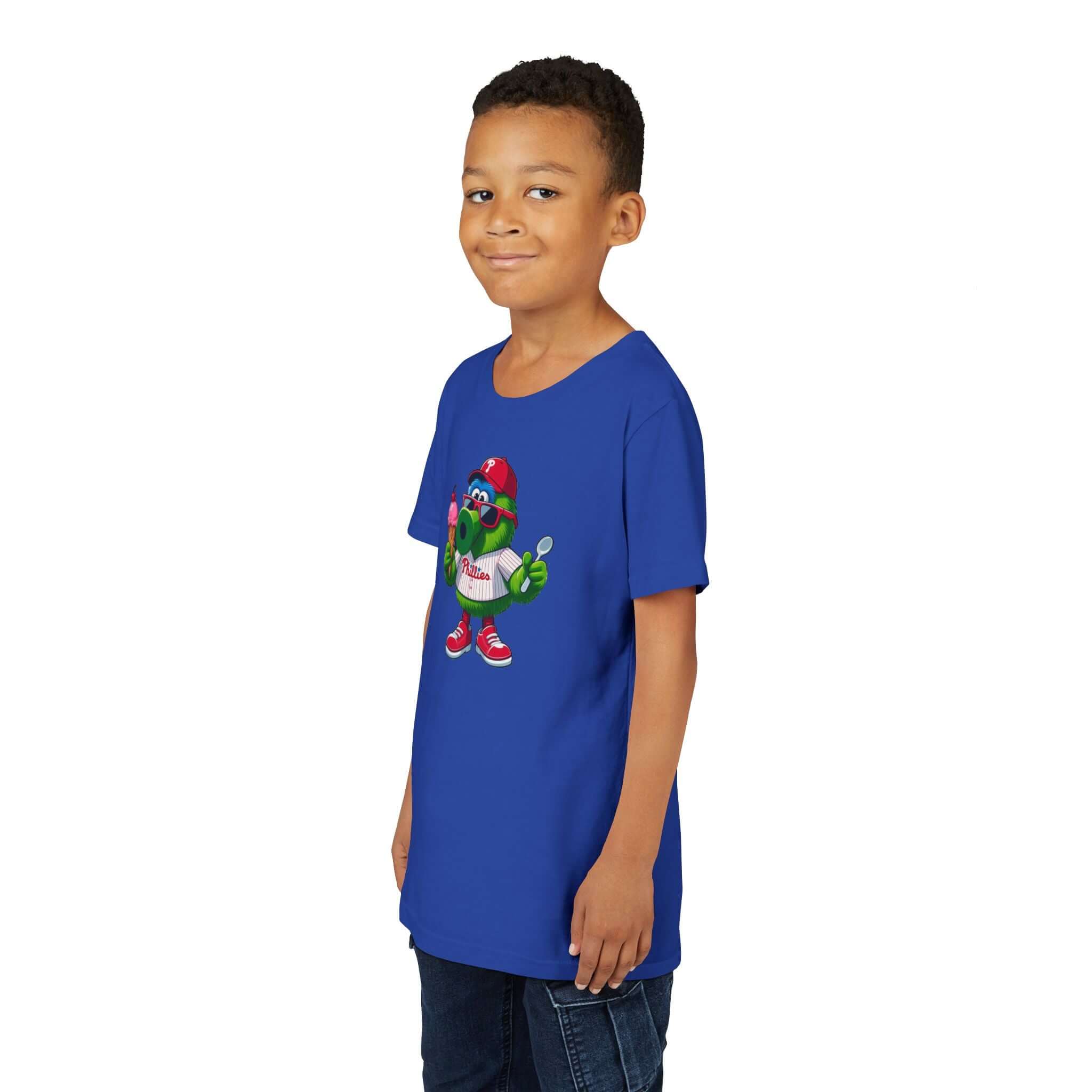 Youth Short Sleeve Tee - Fun Mascot Ice Cream Design for Kids
