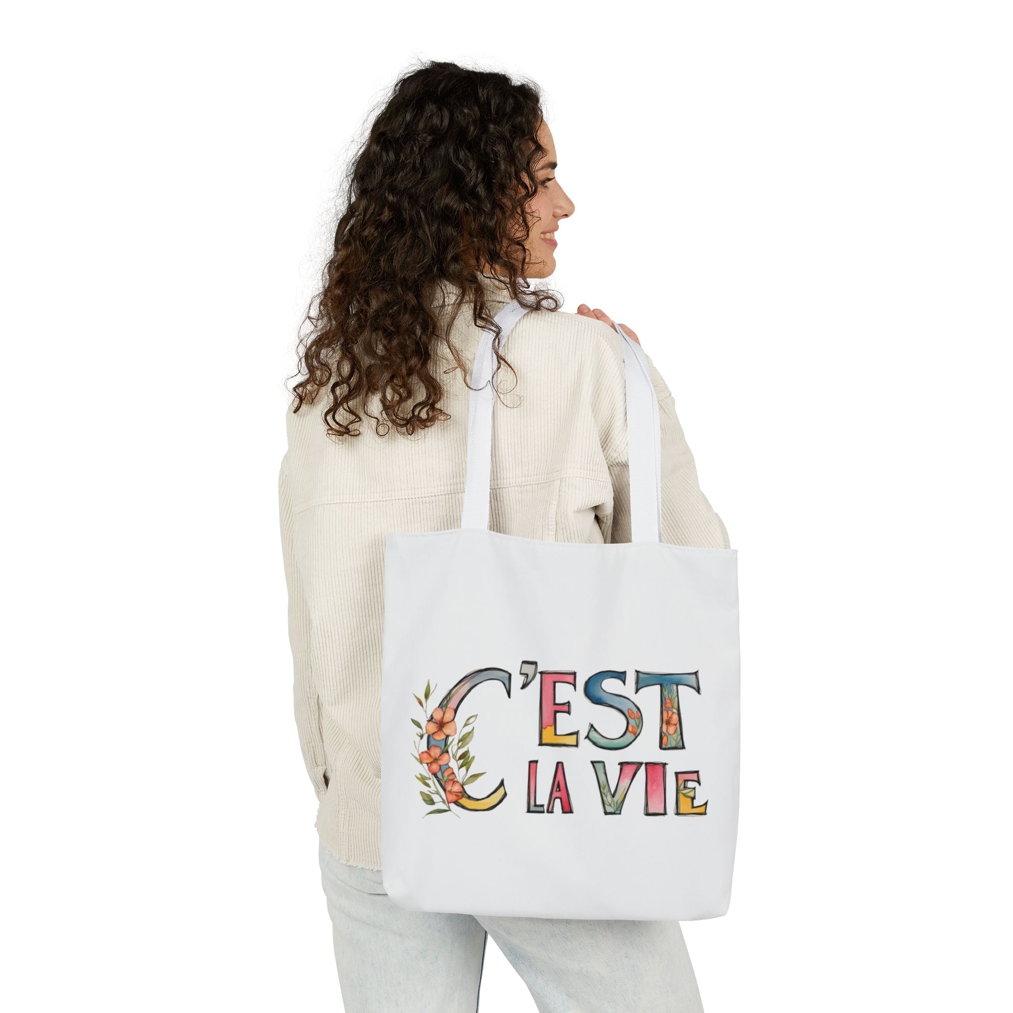Canvas Tote Bag, French Quote, Reusable, Everyday Use
