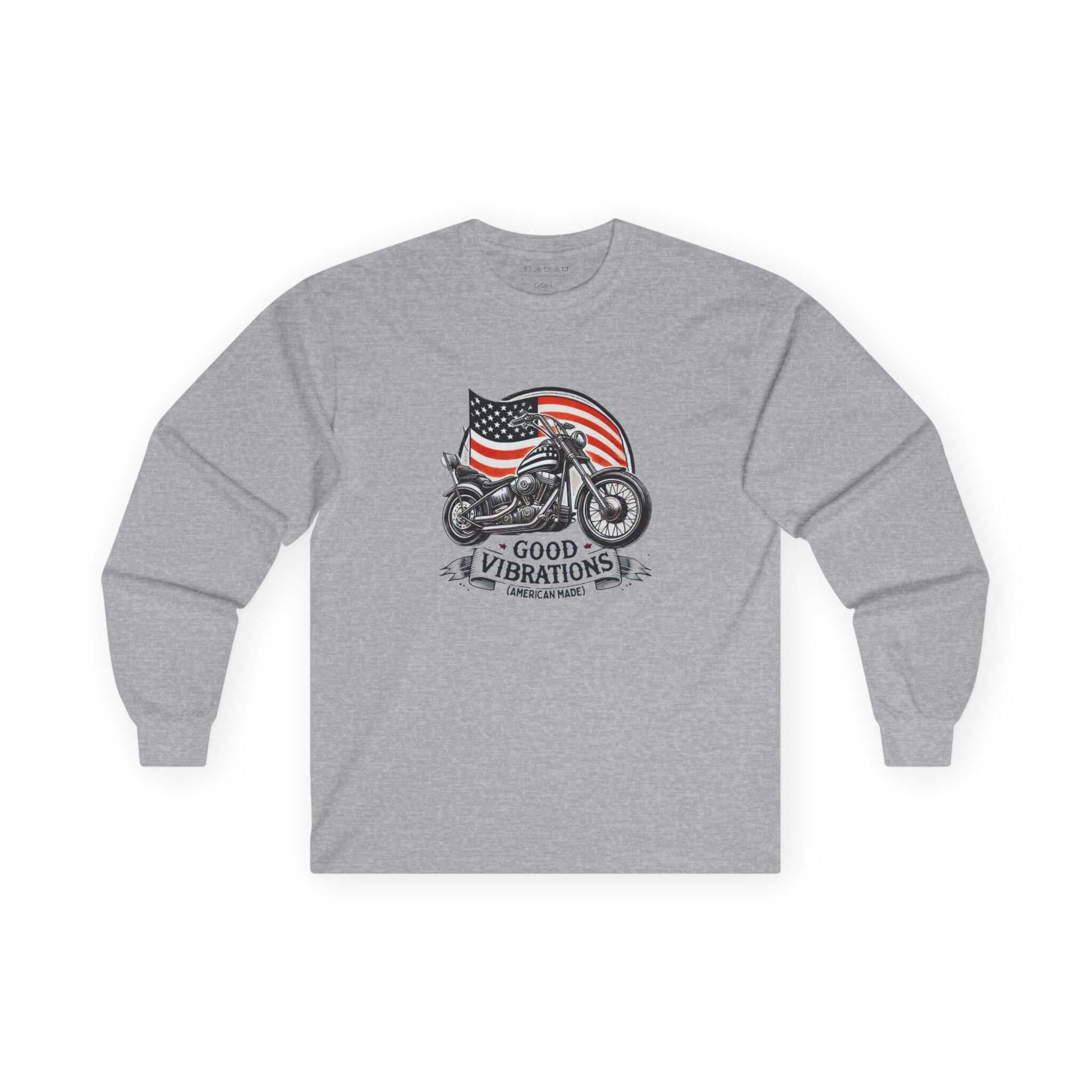 Motorcycle good vibrations Long Sleeve cotton Tshirt