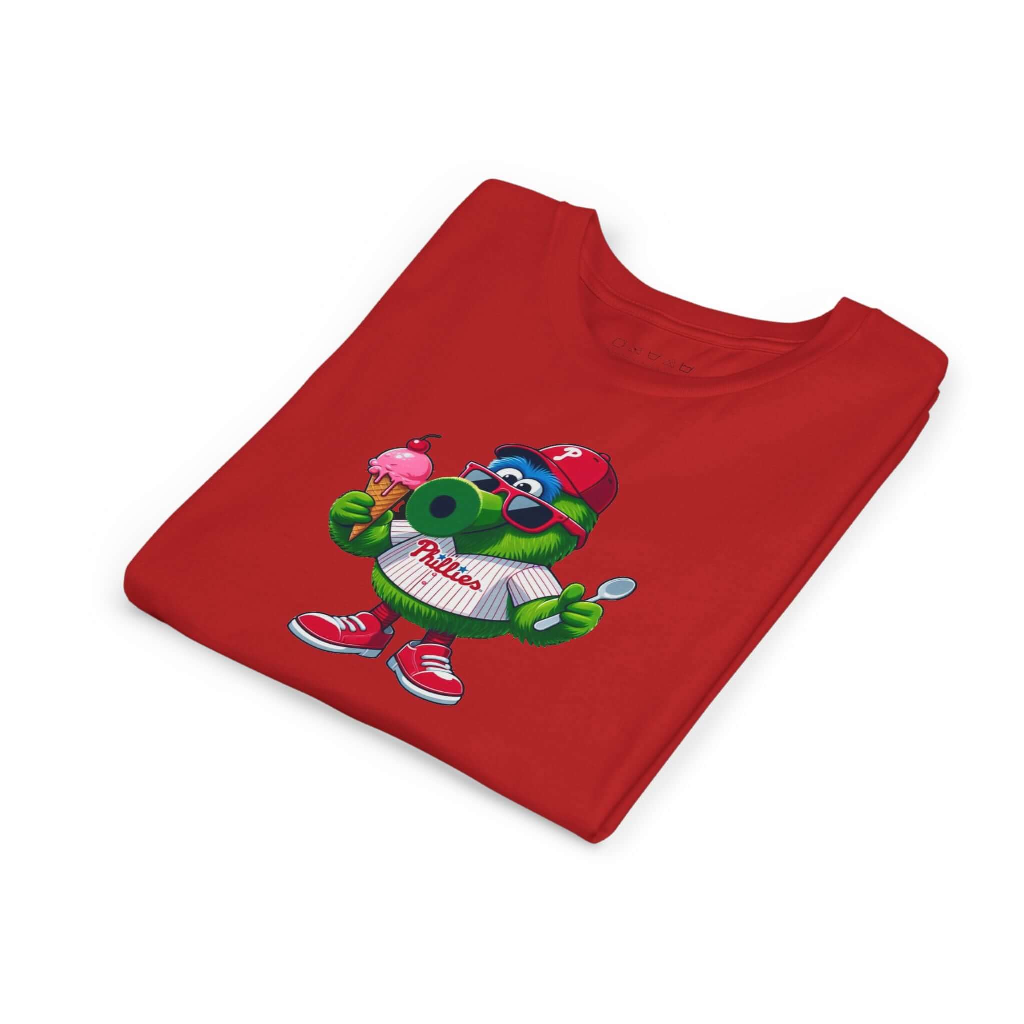Youth Short Sleeve Tee - Fun Mascot Ice Cream Design for Kids