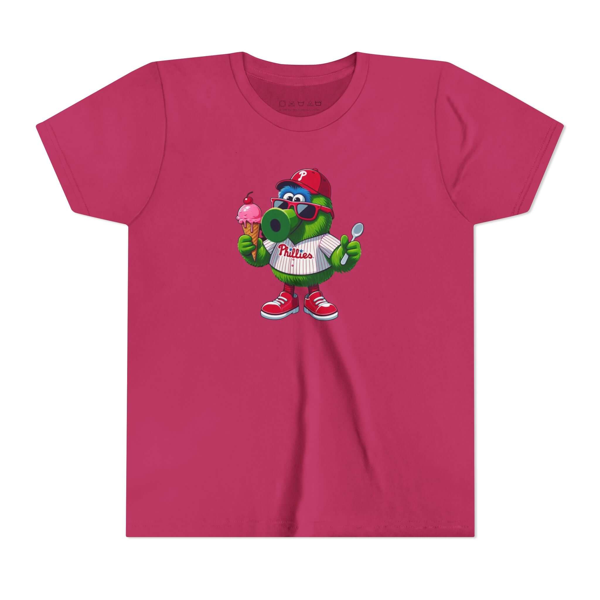 Youth Short Sleeve Tee - Fun Mascot Ice Cream Design for Kids