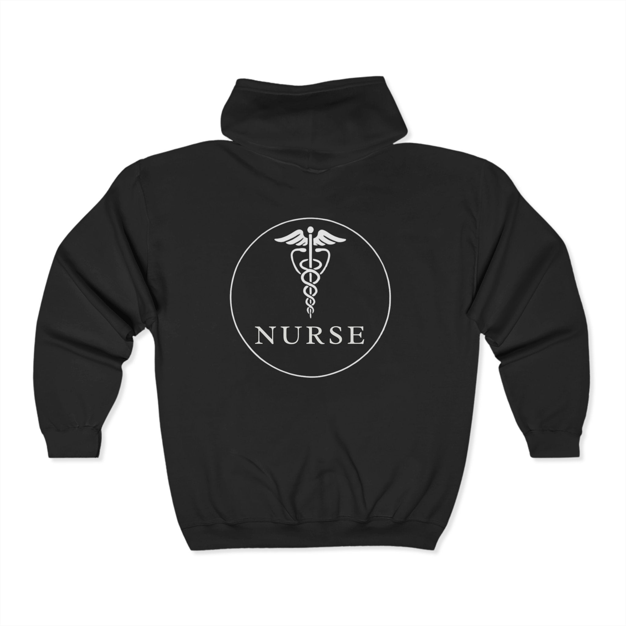 Nurse full zip up sweatshirt print on both sides