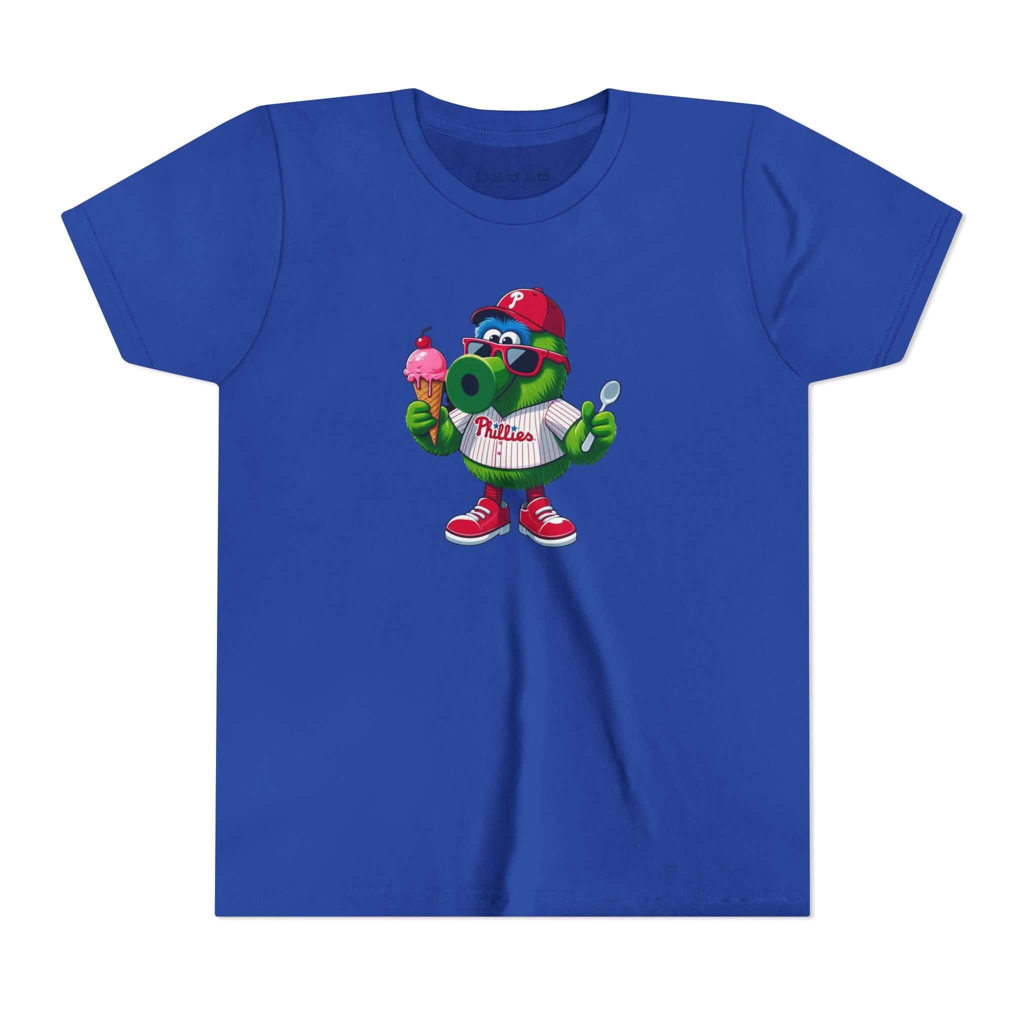 Youth Short Sleeve Tee - Fun Mascot Ice Cream Design for Kids