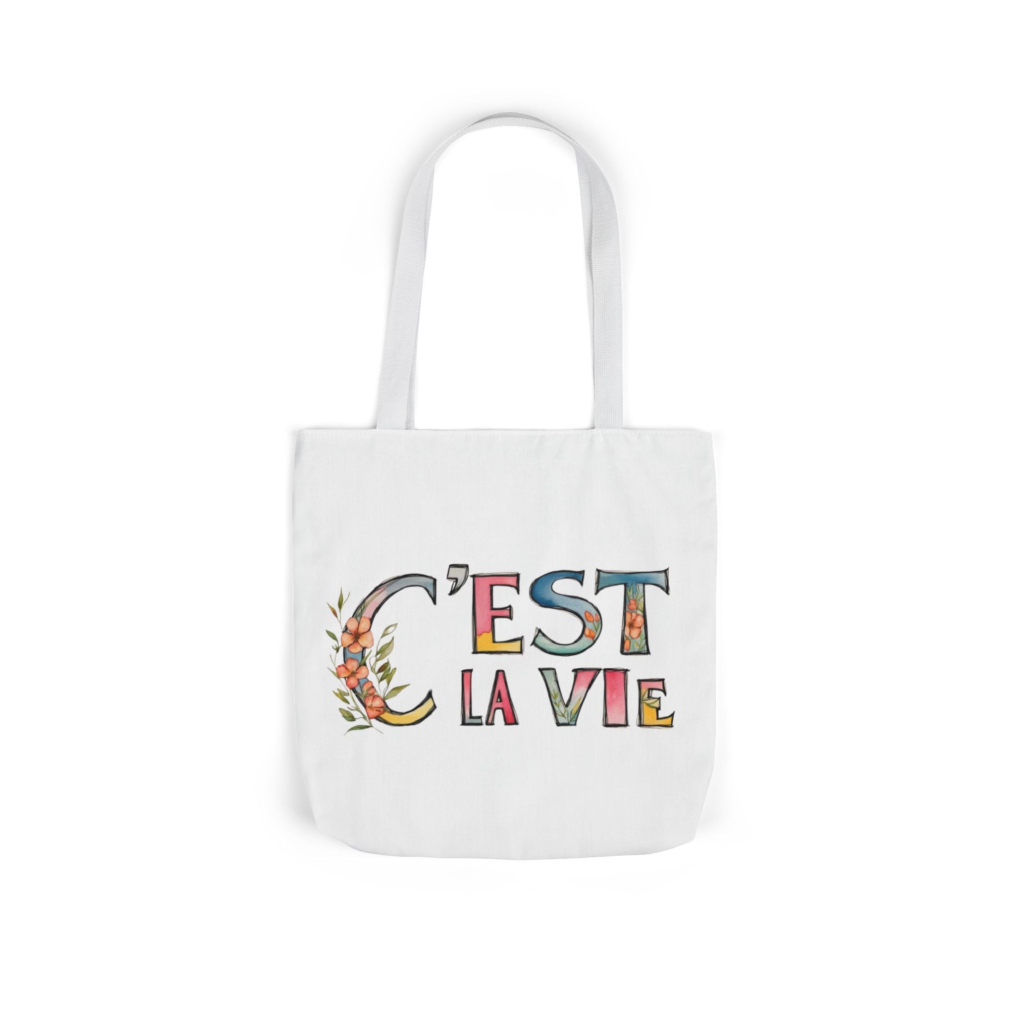 Canvas Tote Bag, French Quote, Reusable, Everyday Use