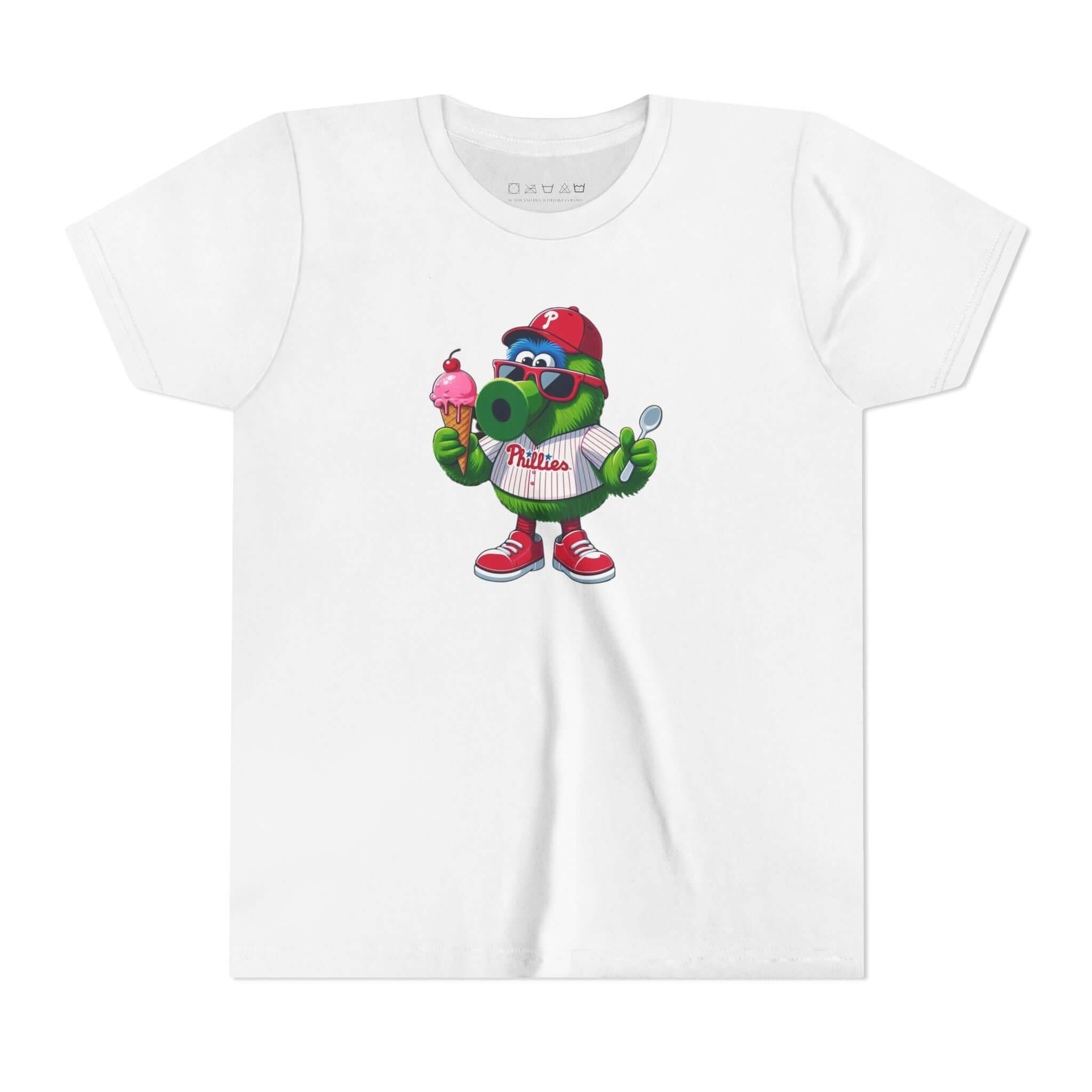 Youth Short Sleeve Tee - Fun Mascot Ice Cream Design for Kids