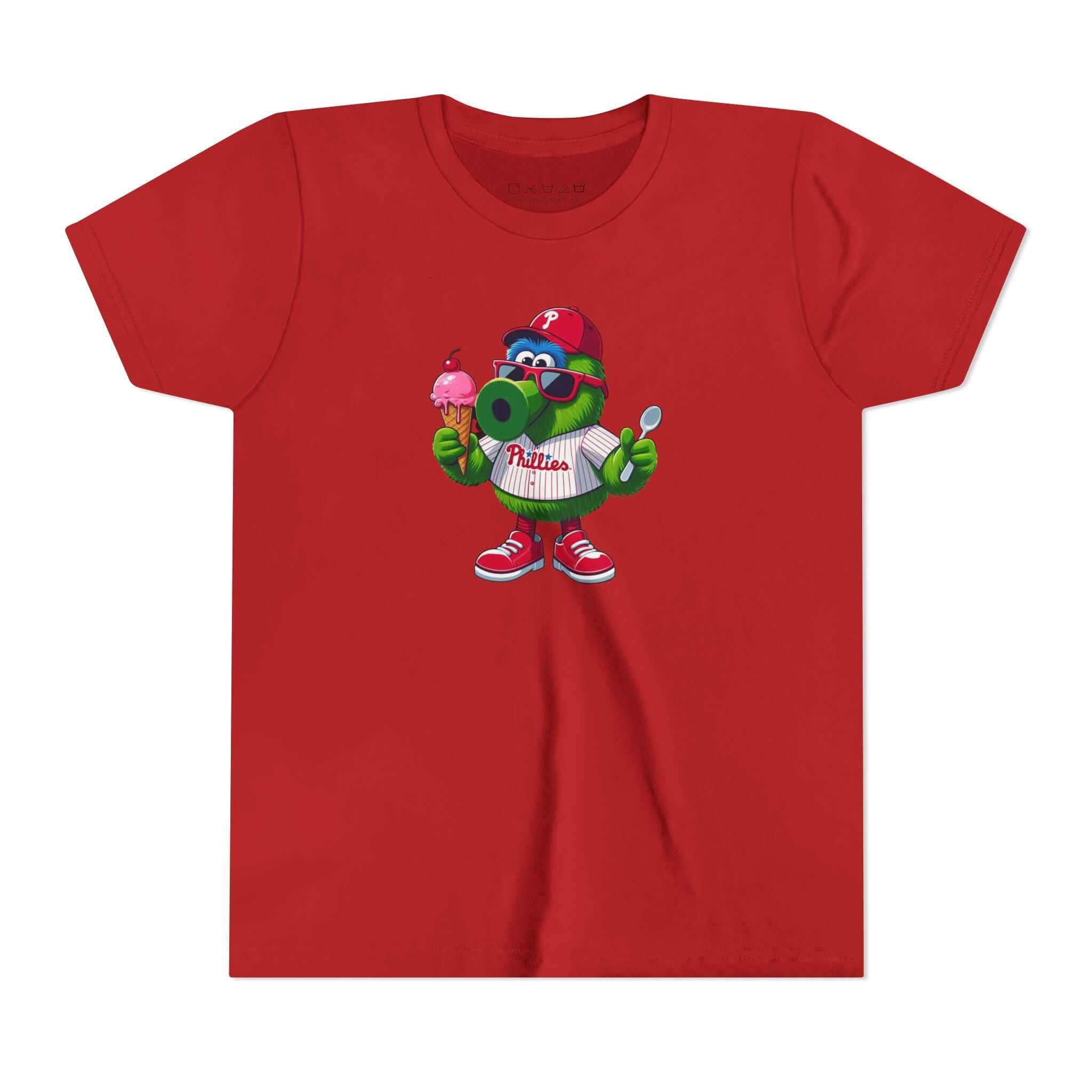 Youth Short Sleeve Tee - Fun Mascot Ice Cream Design for Kids