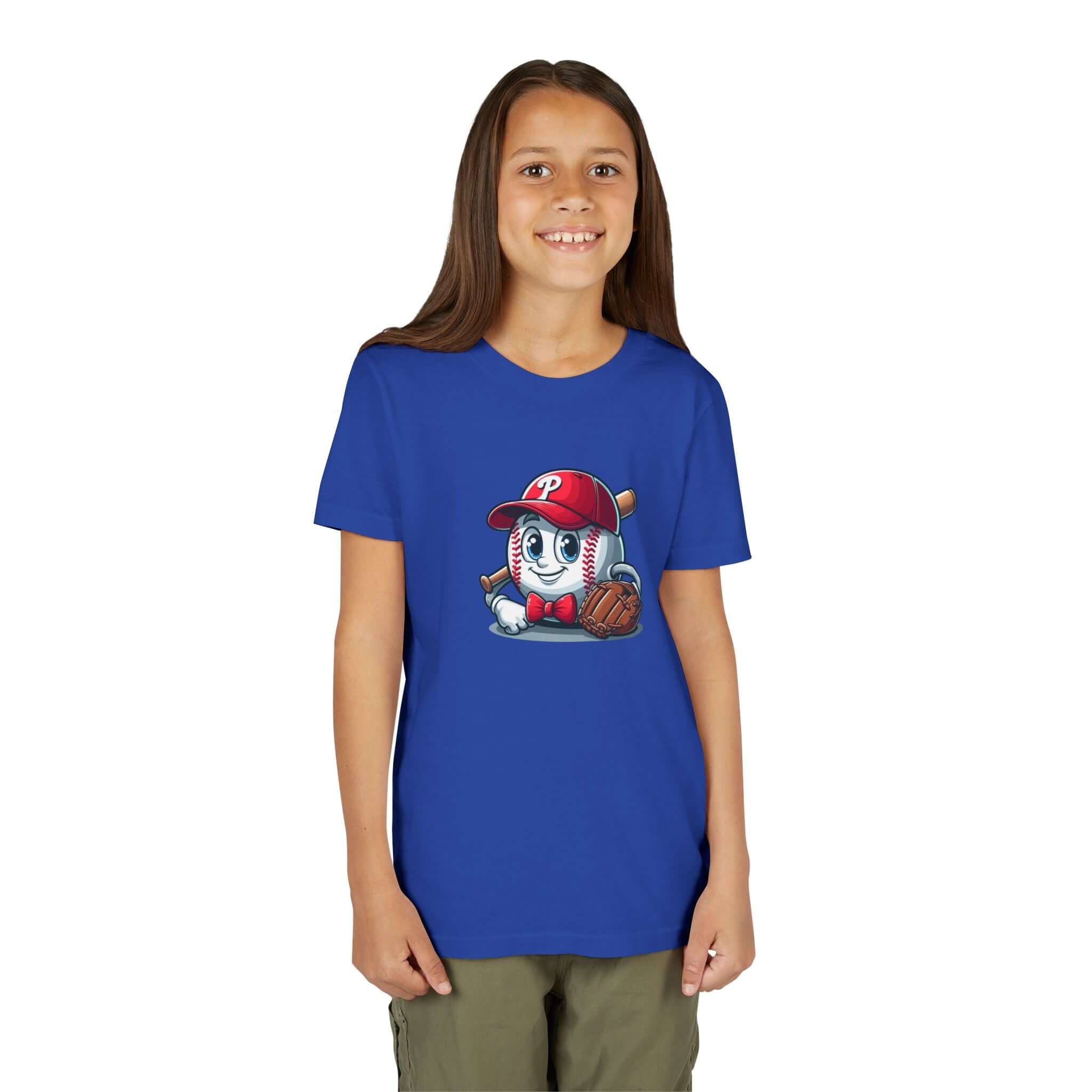 Baseball-Themed Youth Short Sleeve Tee - Perfect for Little Sluggers!