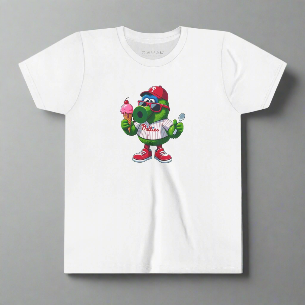 Youth Short Sleeve Tee - Fun Mascot Ice Cream Design for Kids