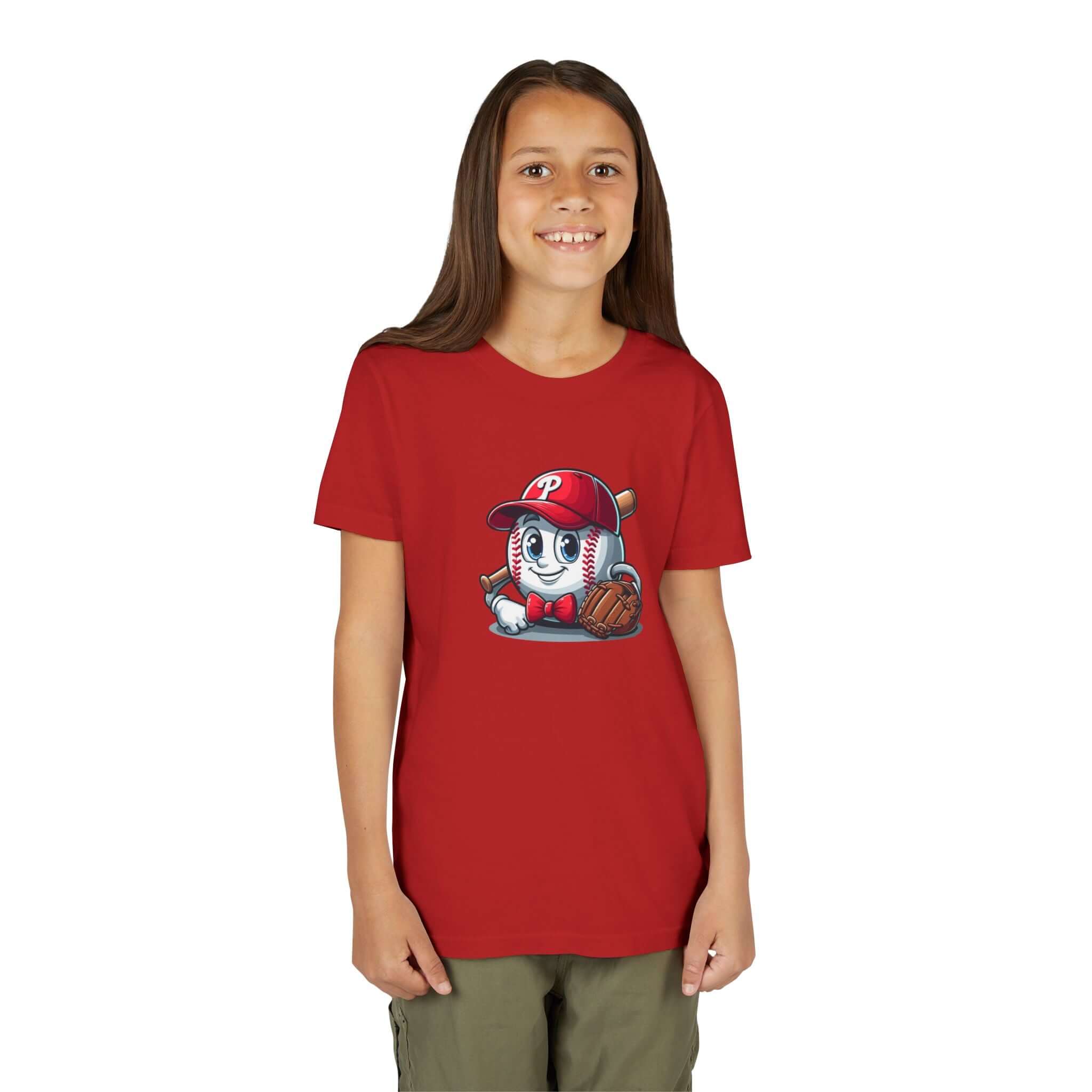 Baseball-Themed Youth Short Sleeve Tee - Perfect for Little Sluggers!