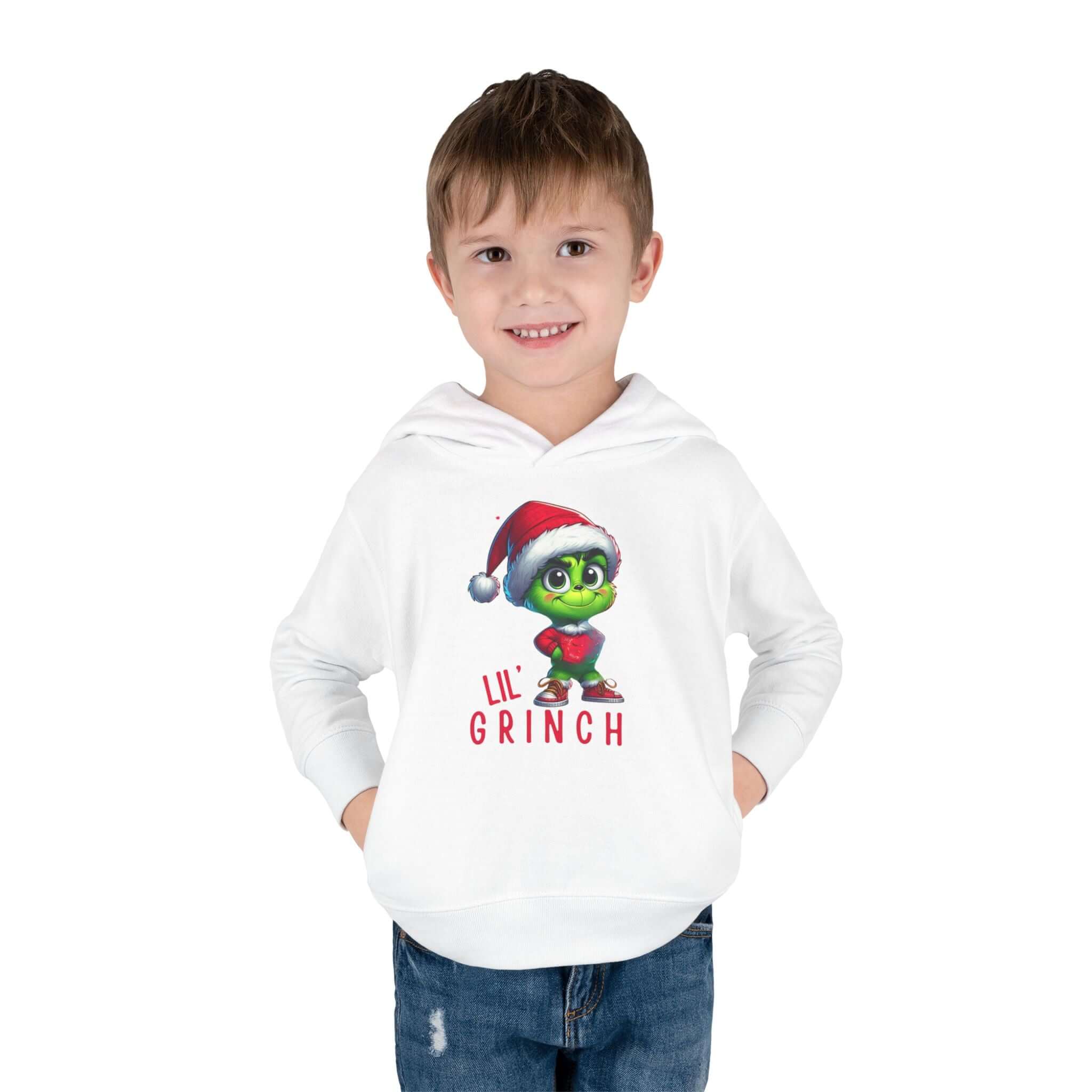 Boys lil grinch Toddler Pullover Fleece Hoodie