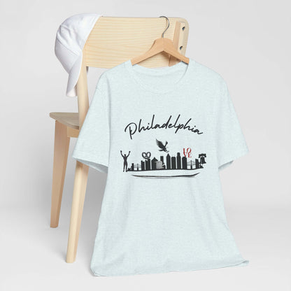 Philadelphia Skyline Shirt lightweight fabric unisex