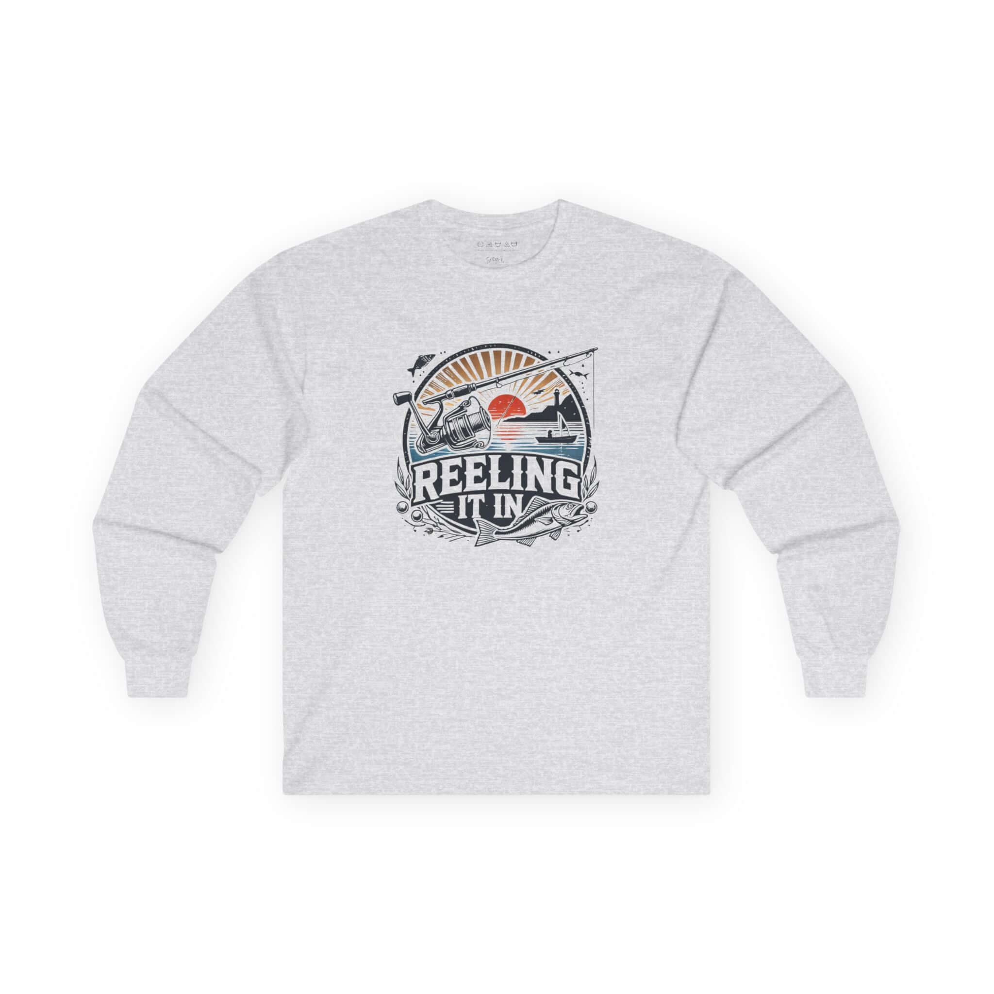 Reeling it in fishing Long Sleeve cotton tshirt