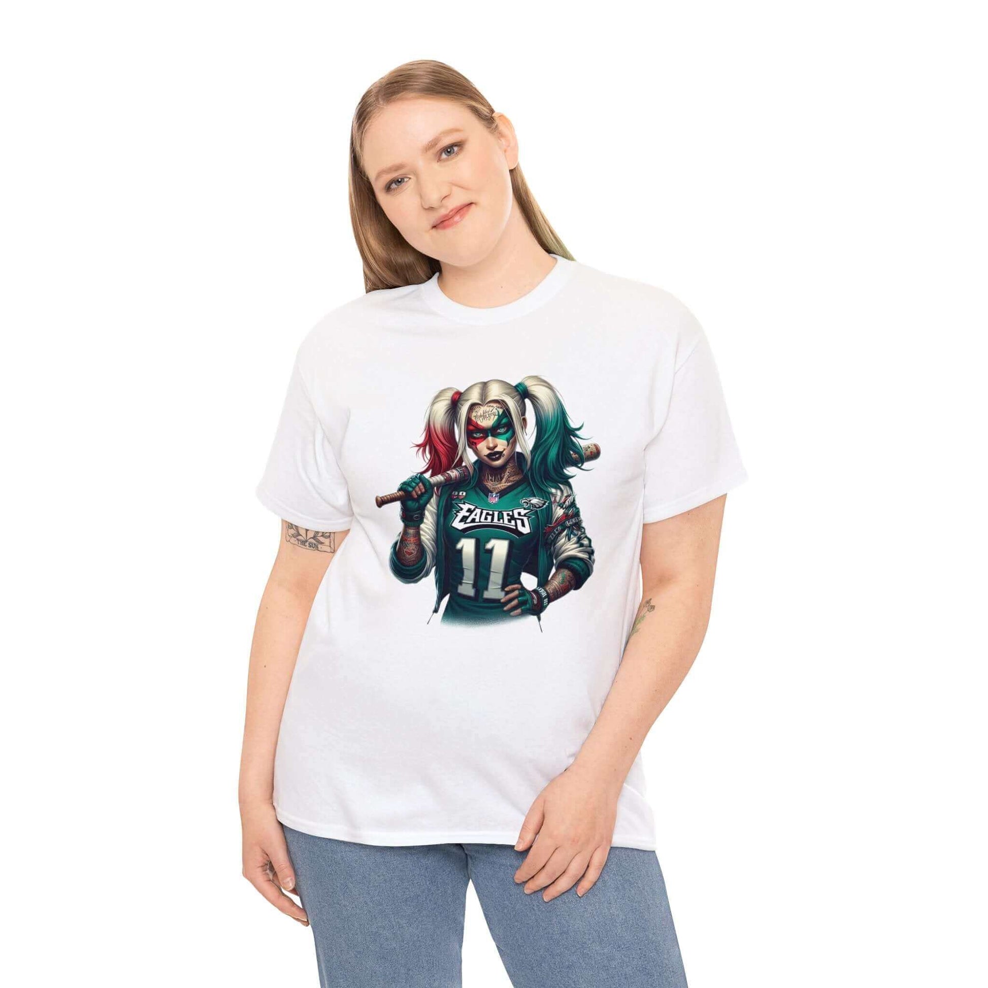 Crew neck, DTG, Eagles fan, Harley Quinn eagles, Neck Labels, Philadelphia eagles, Regular fit, T-shirts, Unisex, Women's Clothing