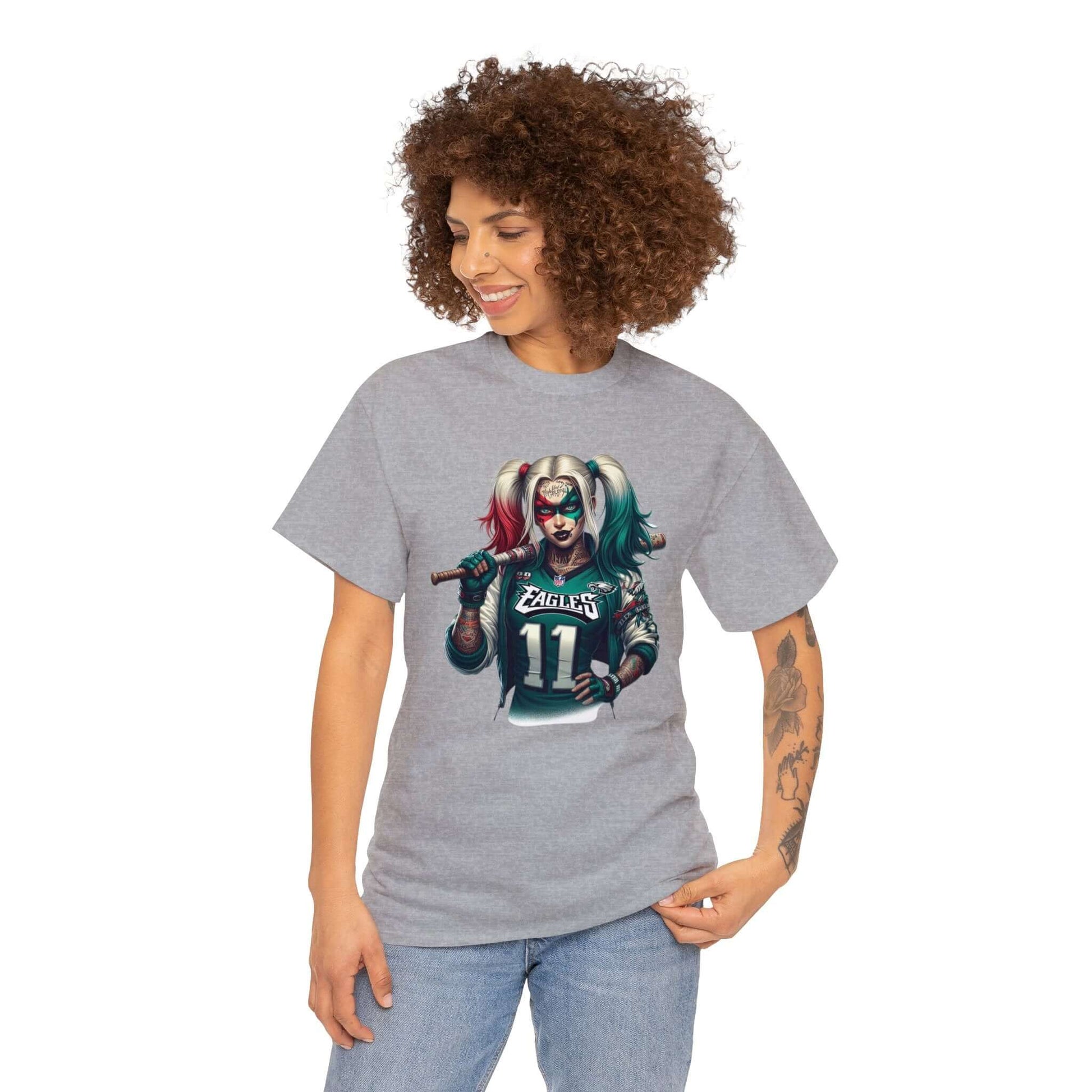 Crew neck, DTG, Eagles fan, Harley Quinn eagles, Neck Labels, Philadelphia eagles, Regular fit, T-shirts, Unisex, Women's Clothing