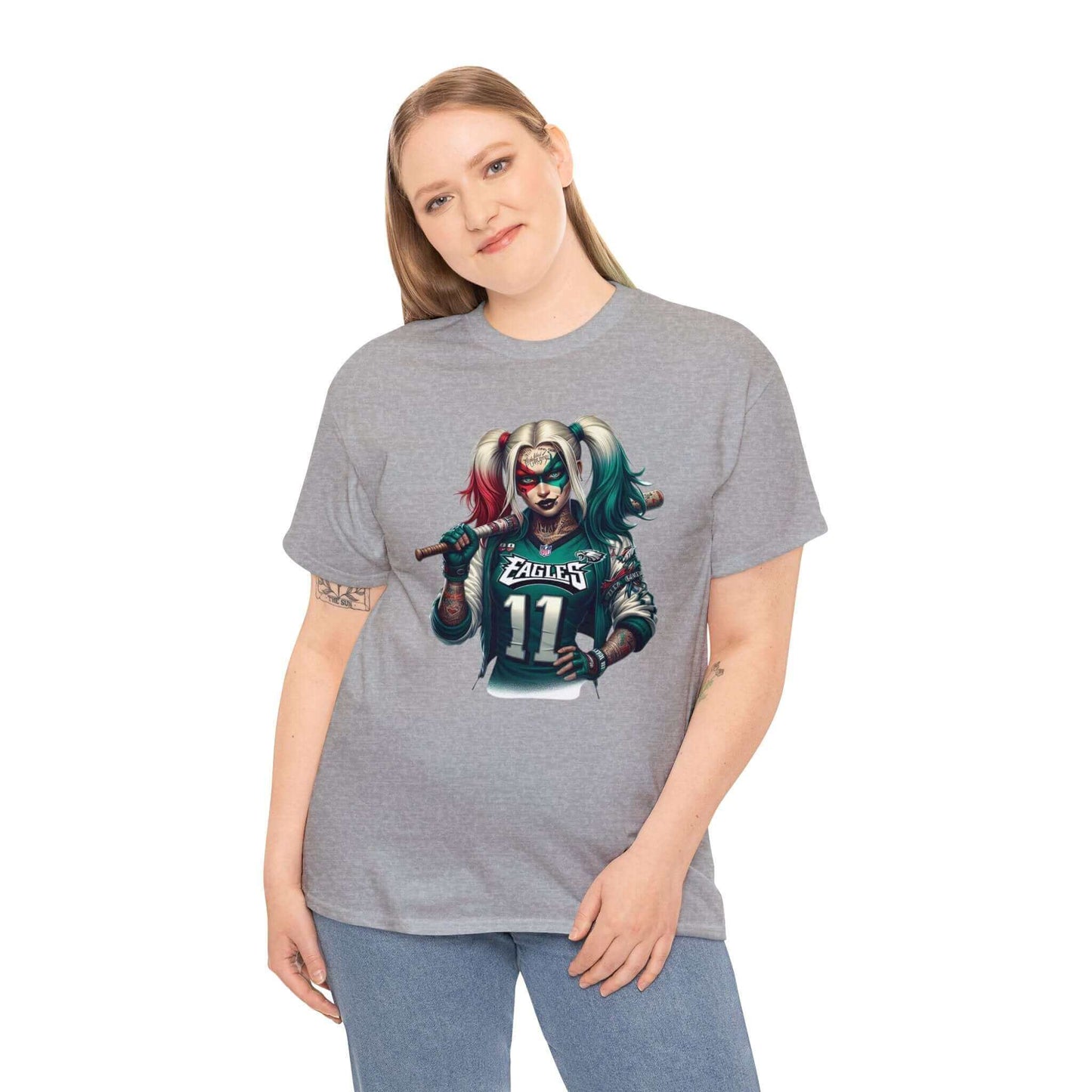 Crew neck, DTG, Eagles fan, Harley Quinn eagles, Neck Labels, Philadelphia eagles, Regular fit, T-shirts, Unisex, Women's Clothing