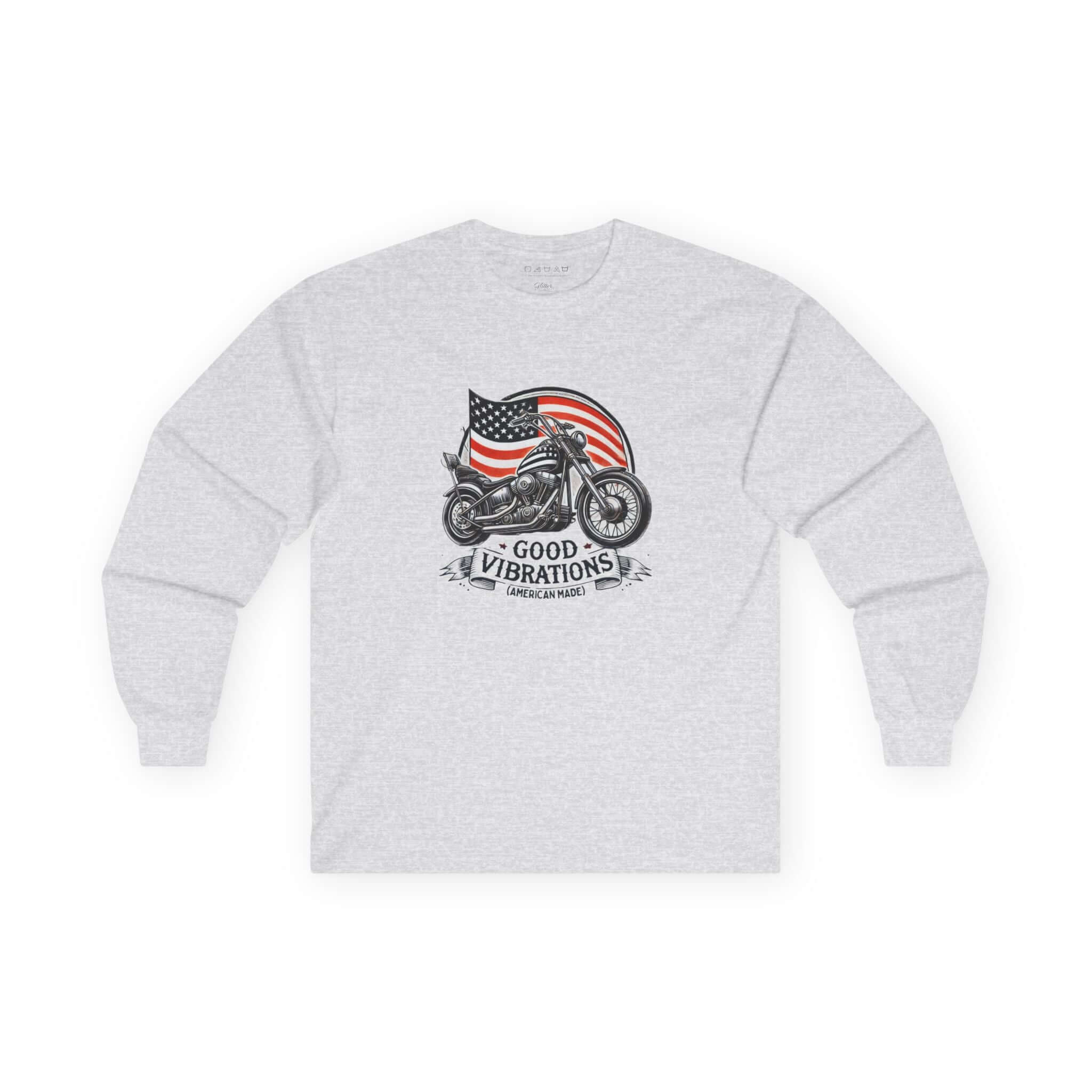 Motorcycle good vibrations Long Sleeve cotton Tshirt