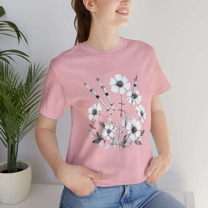 Keep Blooming Medical Flower Jersey T-Shirt