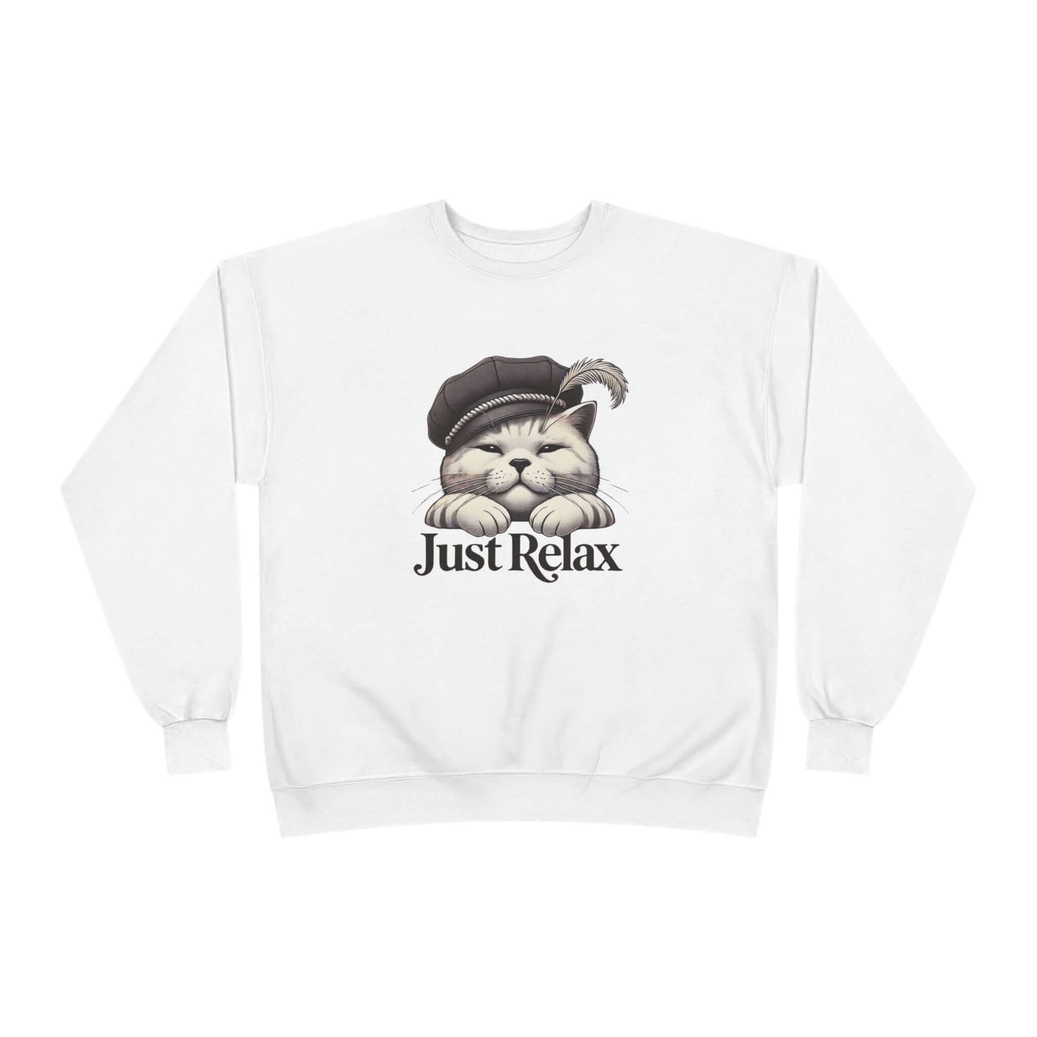 Just relax cute cat  Crewneck Sweatshirt