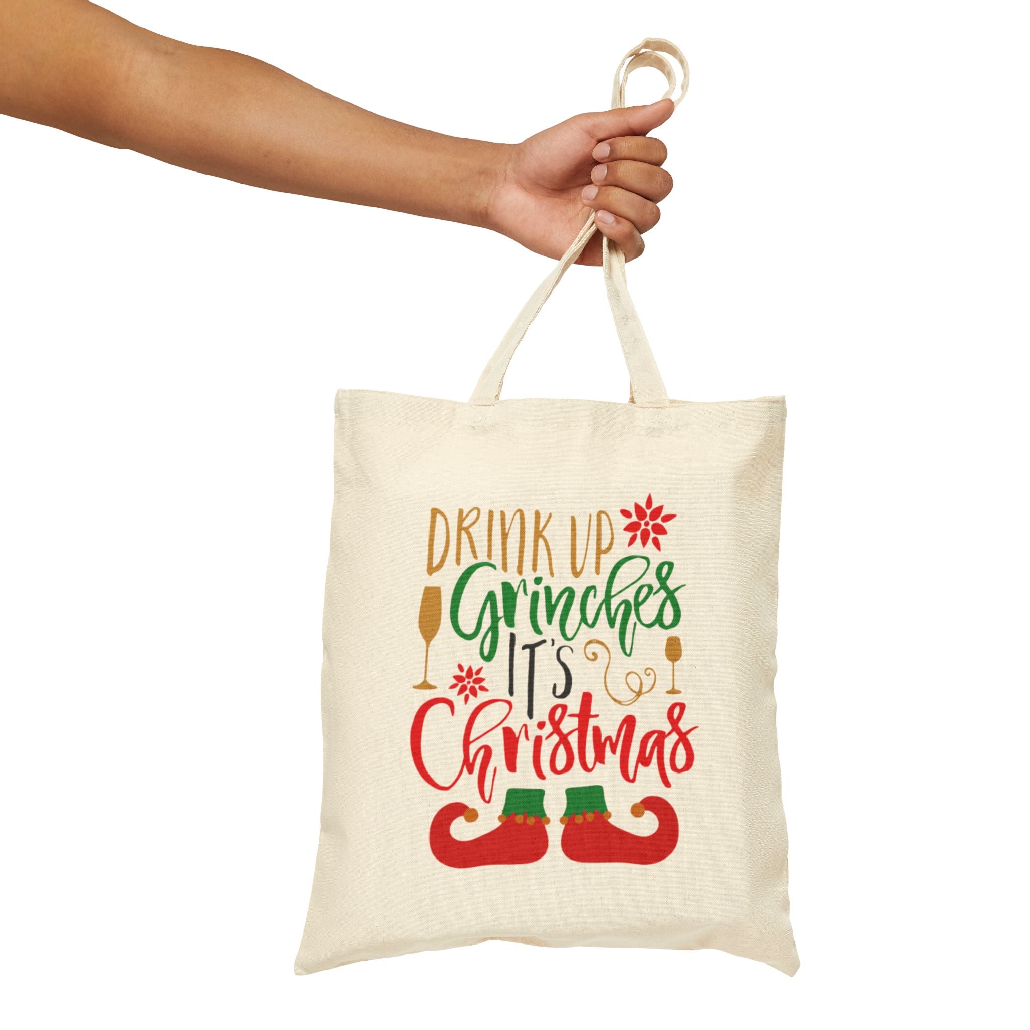 Drink up Grinches Cotton Canvas Tote Bag