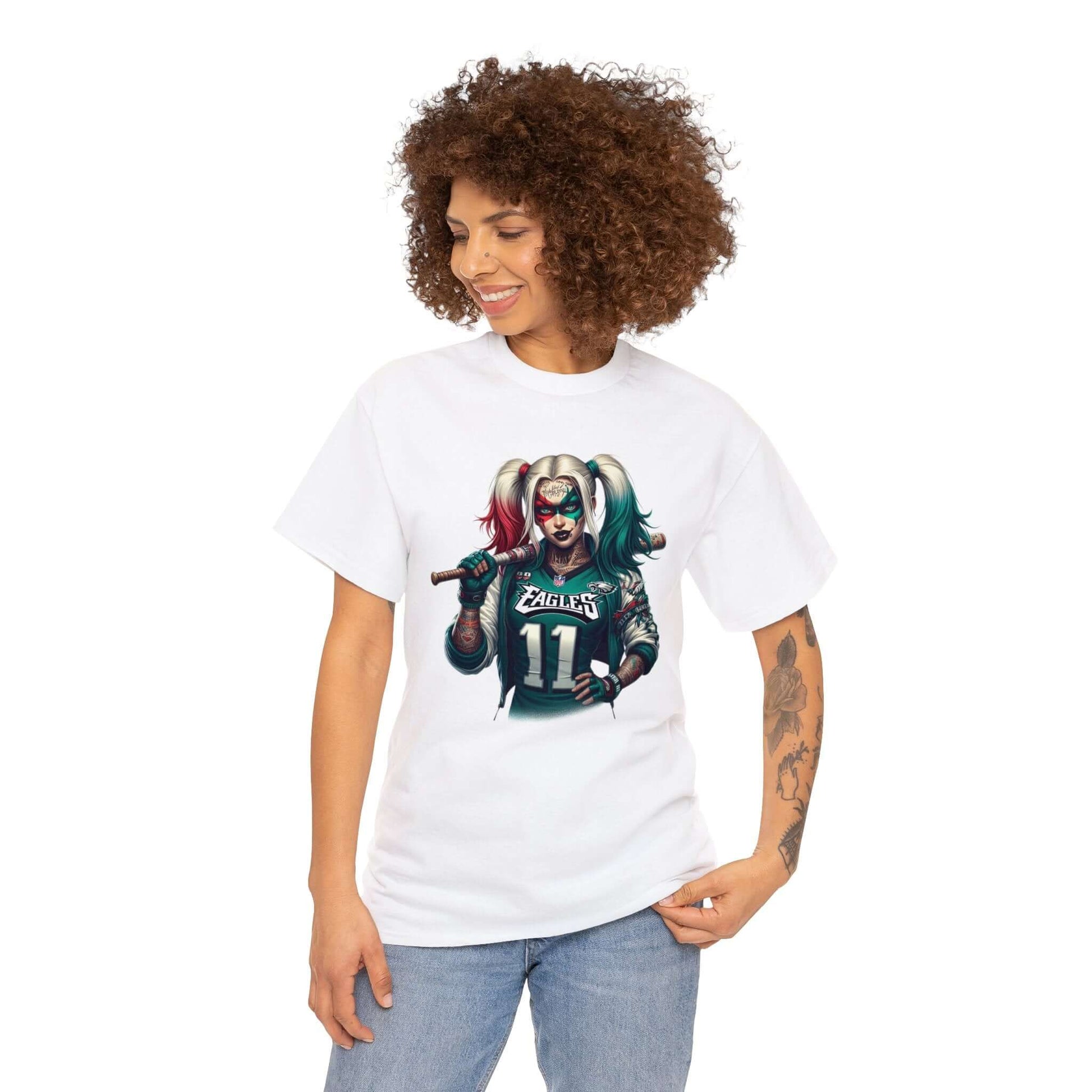 Crew neck, DTG, Eagles fan, Harley Quinn eagles, Neck Labels, Philadelphia eagles, Regular fit, T-shirts, Unisex, Women's Clothing