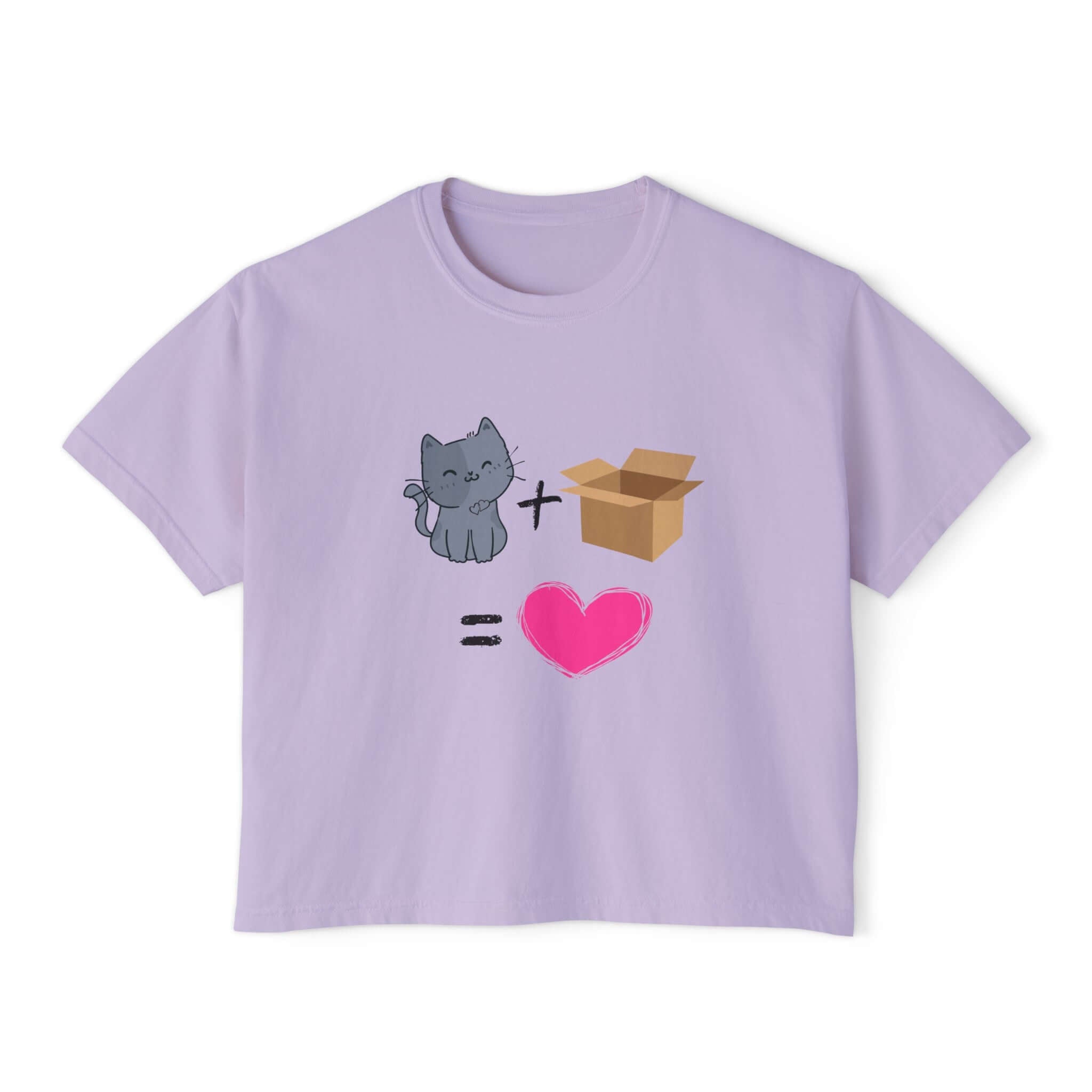 Cats love Boxes Womens Boxy Tee