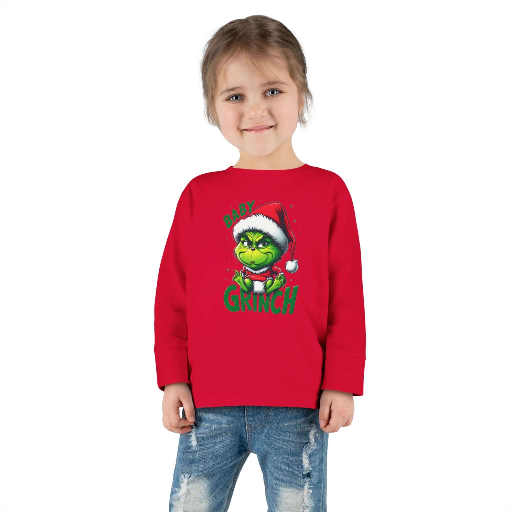 Baby Grinch Toddler Long Sleeve Tee