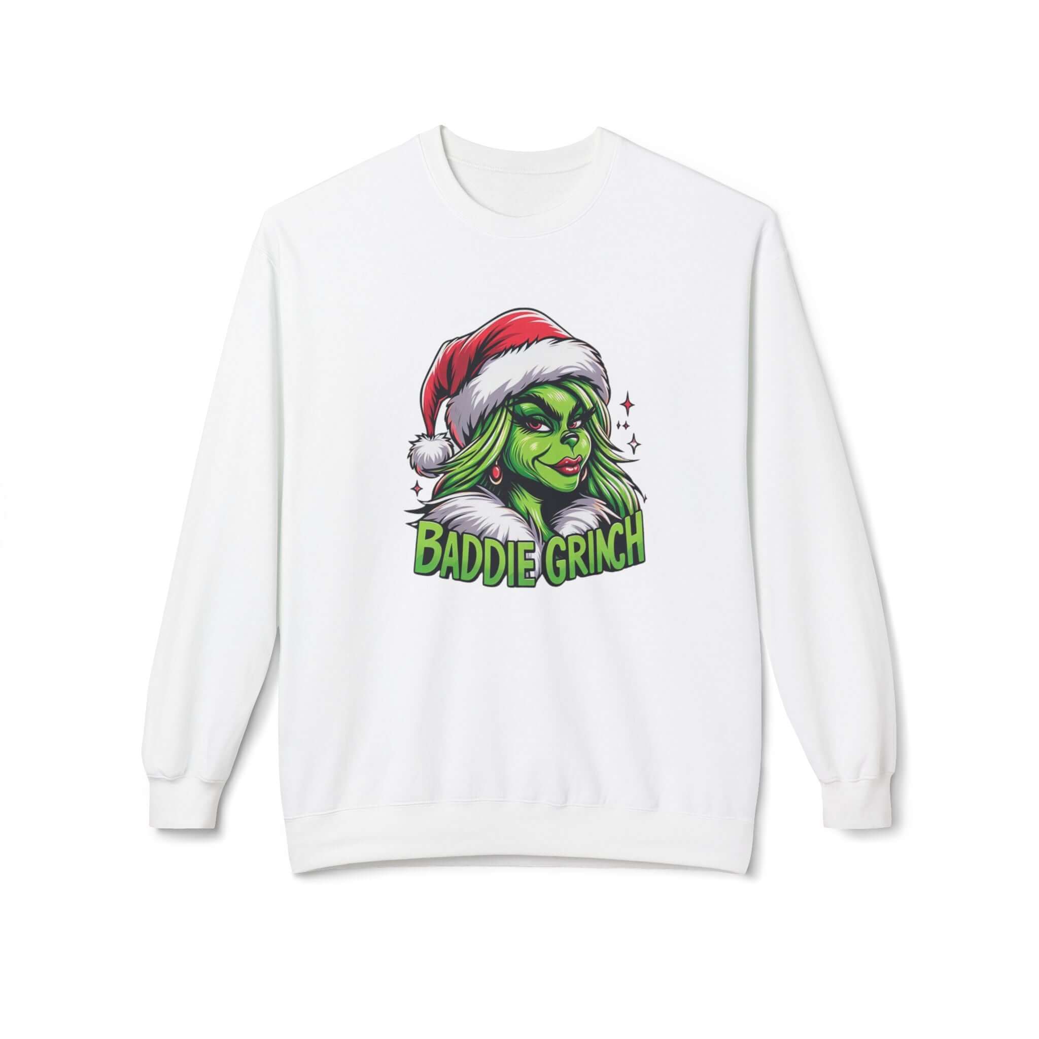 Baddie Grinch Softstyle Fleece Crewneck Sweatshirt