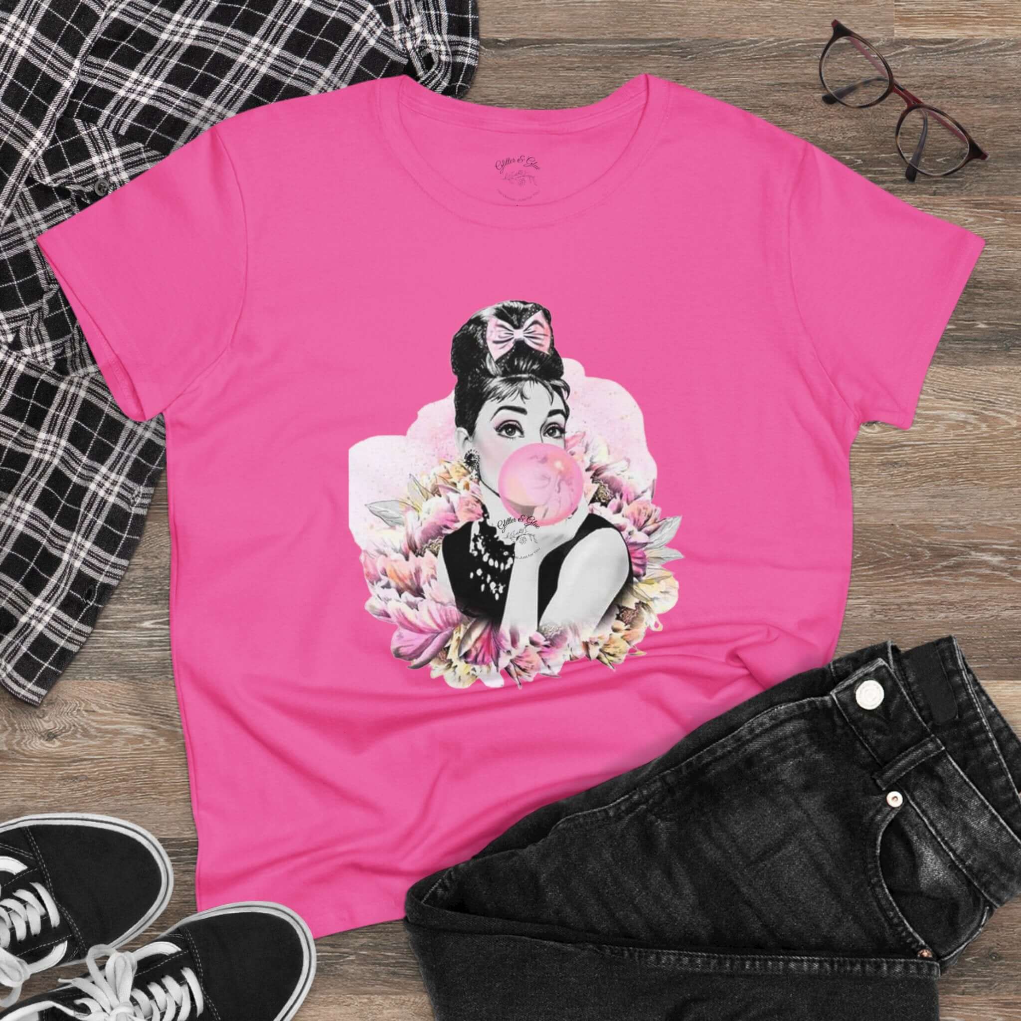 Audrey Hepburn Iconic Womens Cotton Tee