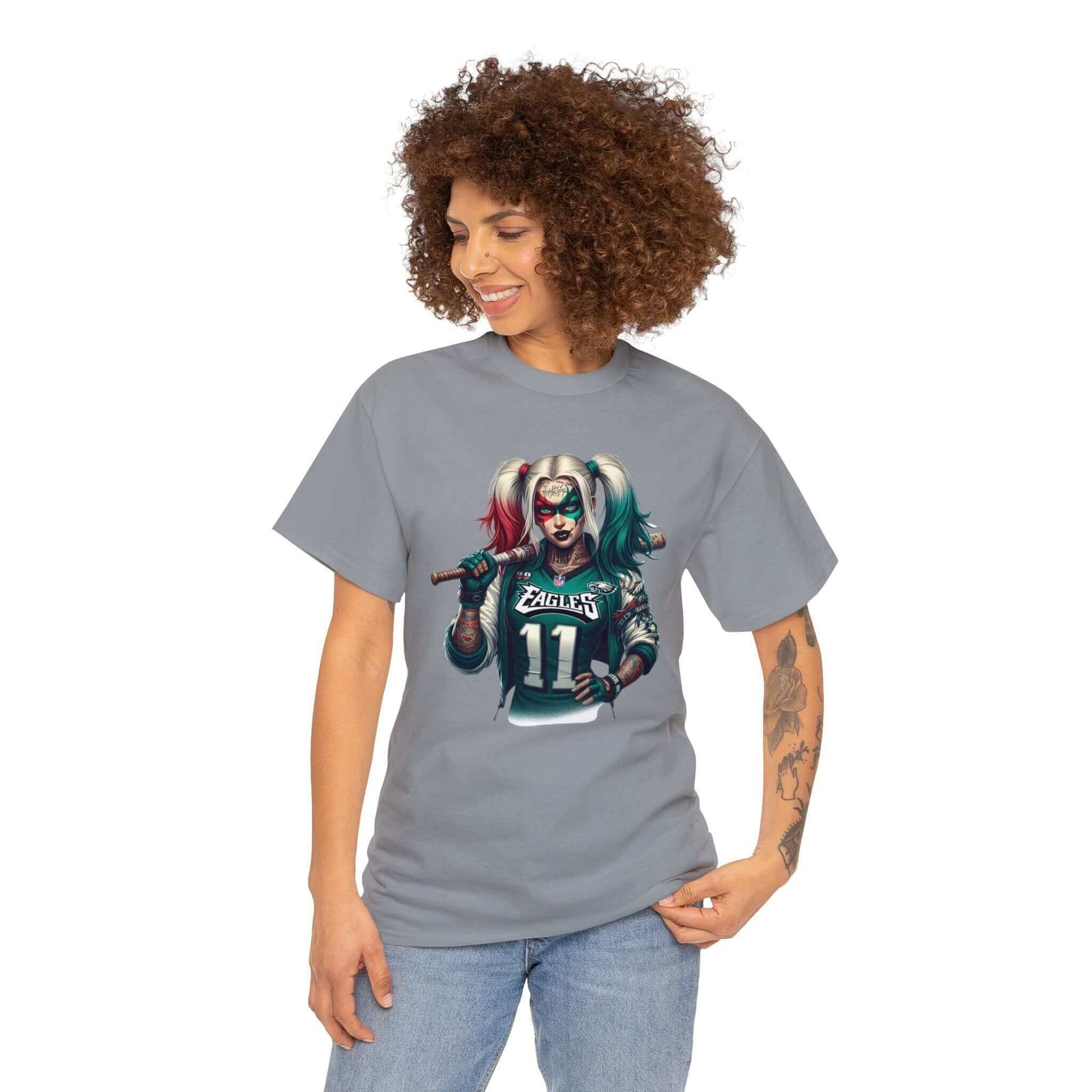 Crew neck, DTG, Eagles fan, Harley Quinn eagles, Neck Labels, Philadelphia eagles, Regular fit, T-shirts, Unisex, Women's Clothing