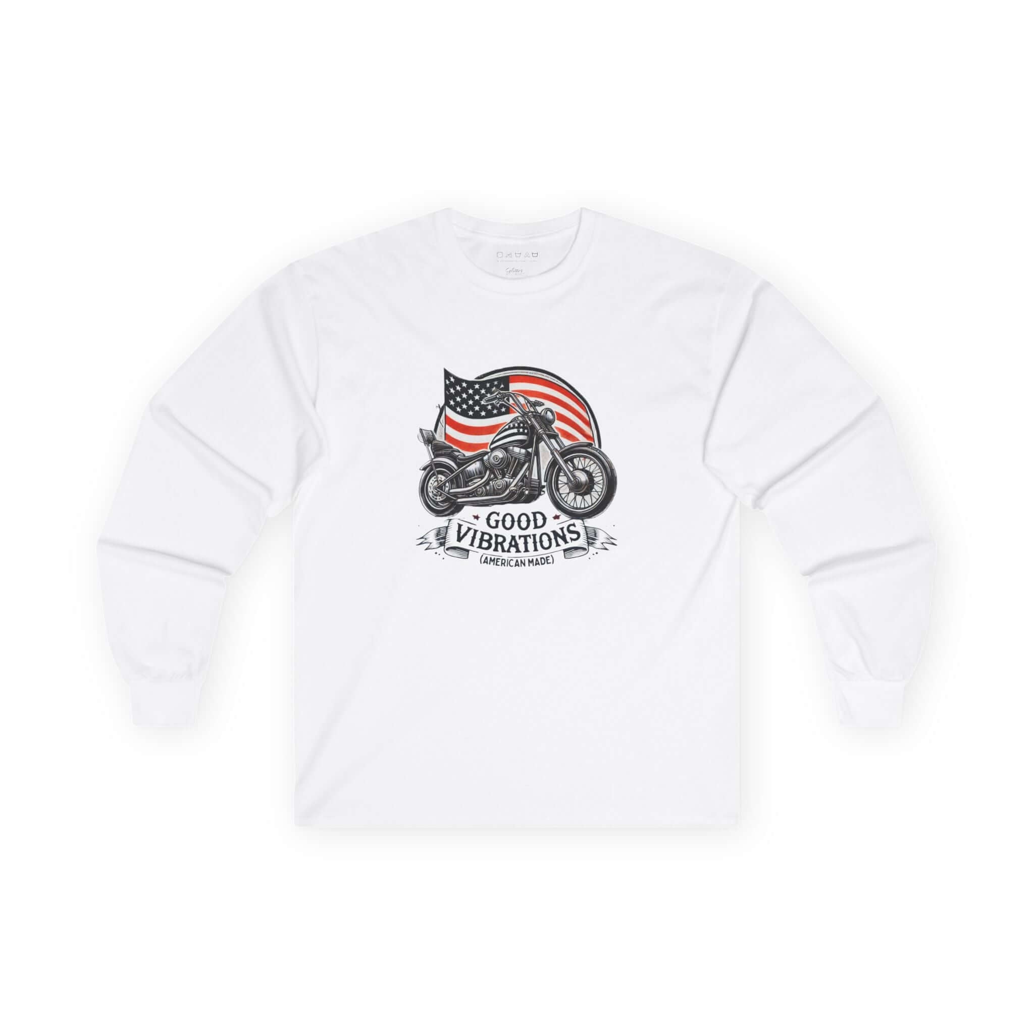 Motorcycle good vibrations Long Sleeve cotton Tshirt