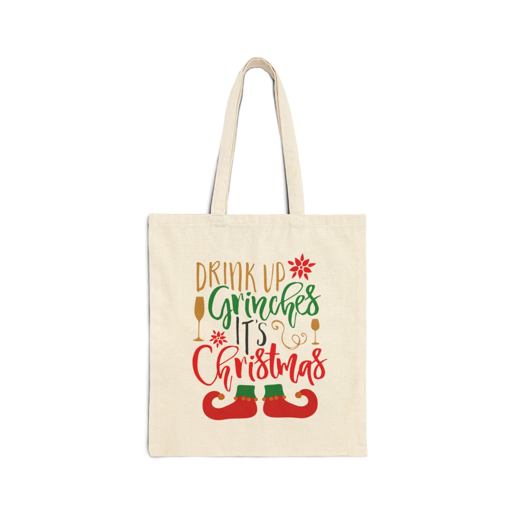 Drink up Grinches Cotton Canvas Tote Bag