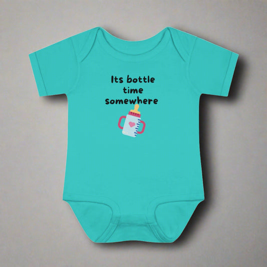 Baby bottle, Baby Clothing, Baby girl, Bodysuits, Bottle time, Cotton, Cute baby clothing, DTG, Funny baby gift, Funny baby onesie, Funnyonesie, Kids' Clothing, Neck Labels, Onesies, Regular fit