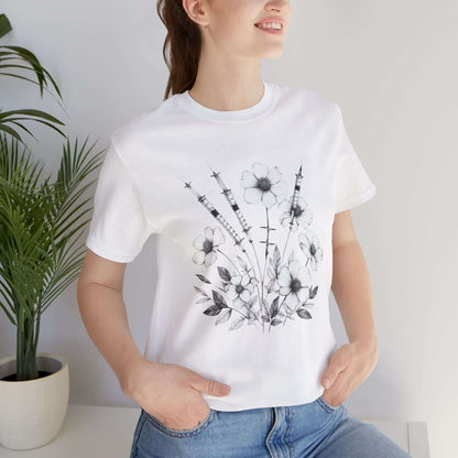 Keep Blooming Medical Flower Jersey T-Shirt