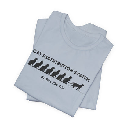 Cat distribution system Unisex Jersey Short Sleeve Tee