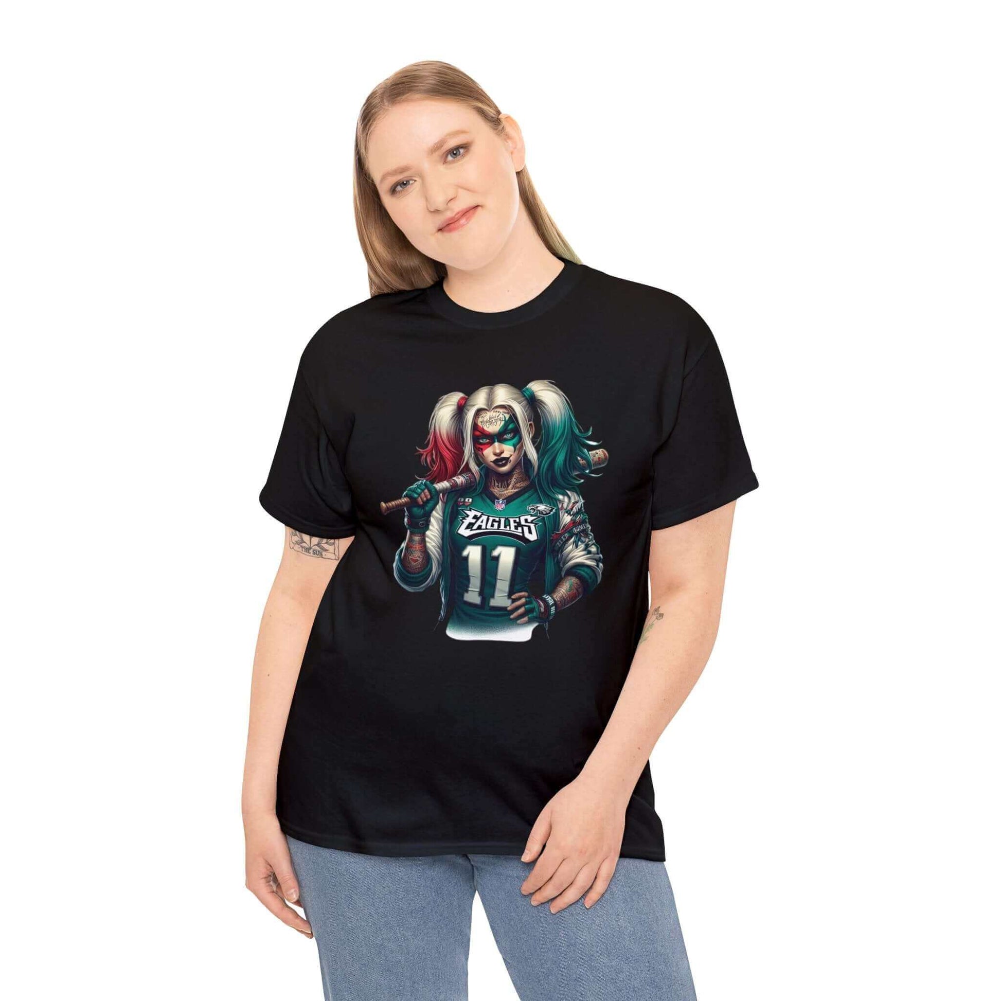 Crew neck, DTG, Eagles fan, Harley Quinn eagles, Neck Labels, Philadelphia eagles, Regular fit, T-shirts, Unisex, Women's Clothing