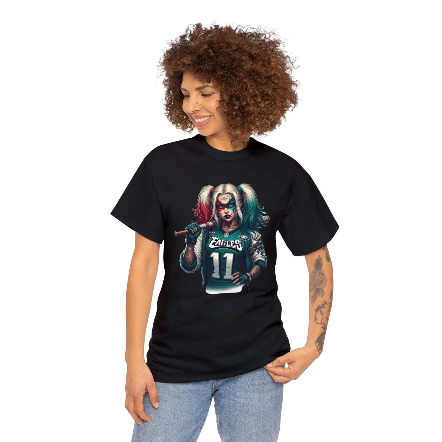 Crew neck, DTG, Eagles fan, Harley Quinn eagles, Neck Labels, Philadelphia eagles, Regular fit, T-shirts, Unisex, Women's Clothing