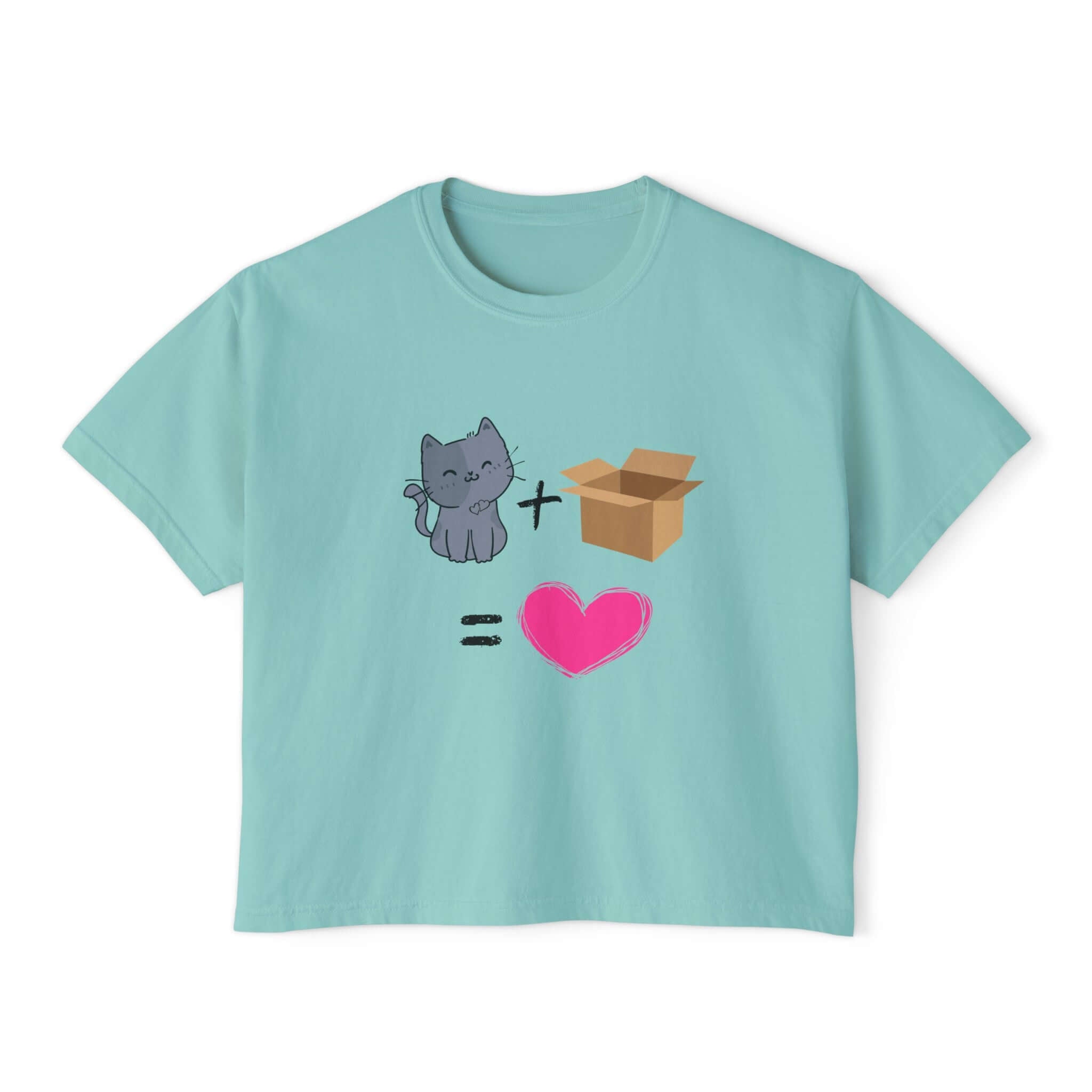 Cats love Boxes Womens Boxy Tee