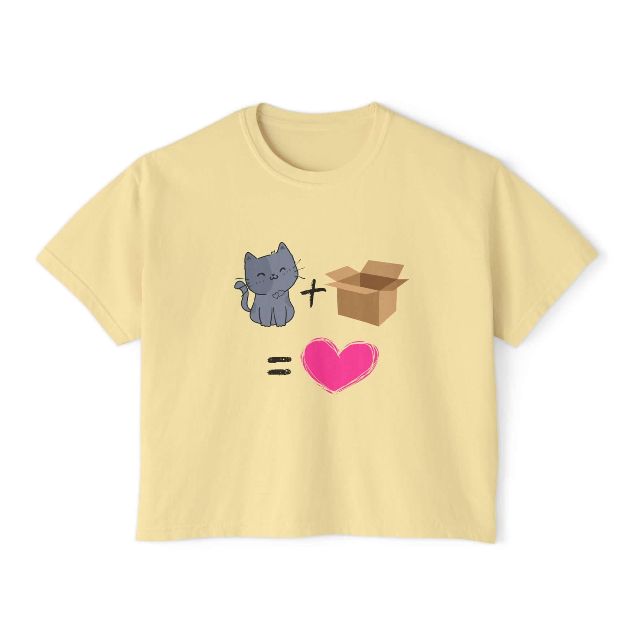 Cats love Boxes Womens Boxy Tee