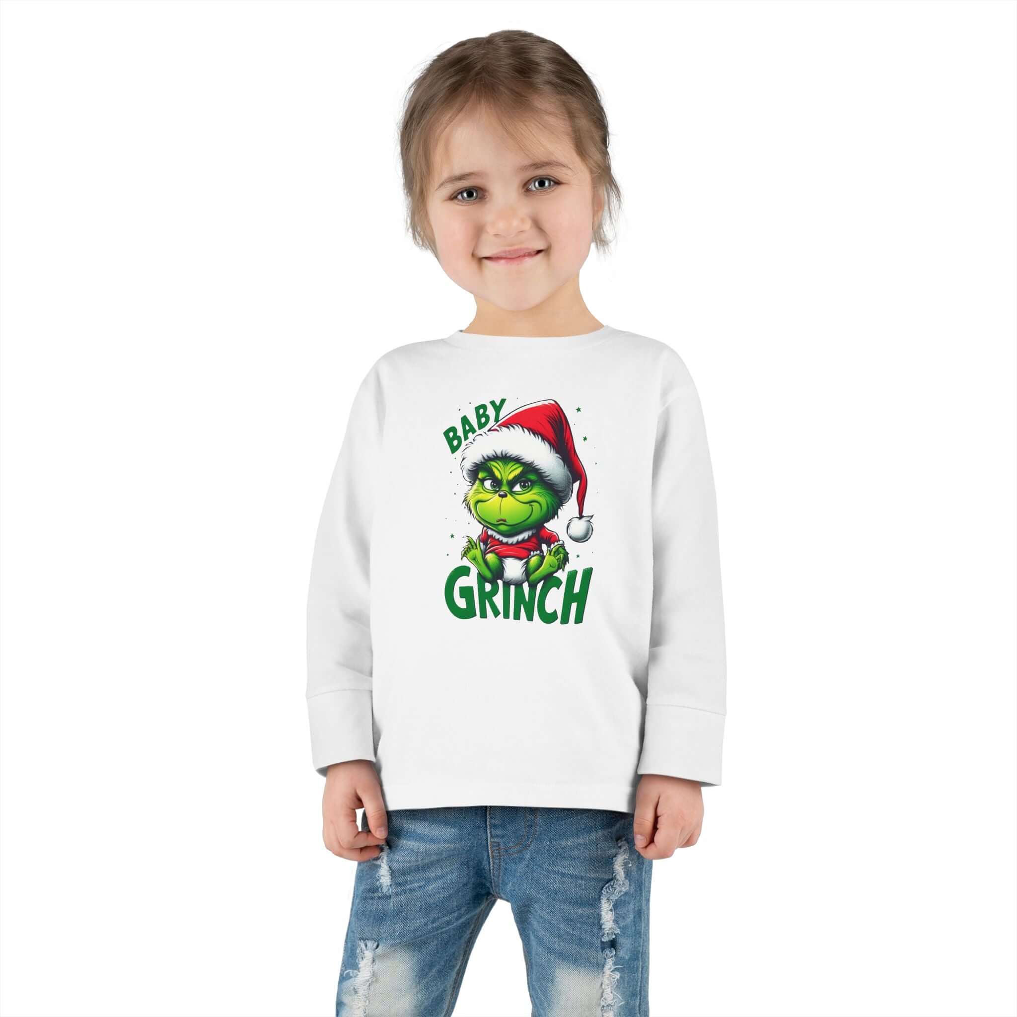 Baby Grinch Toddler Long Sleeve Tee