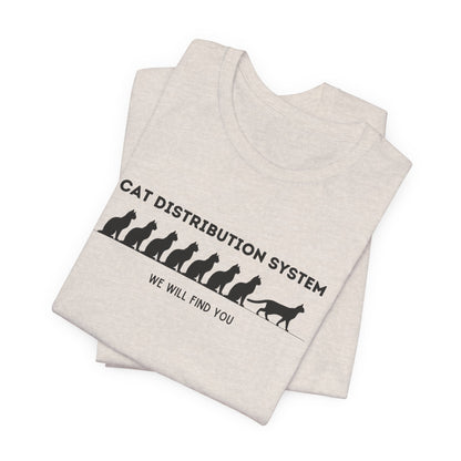 Cat distribution system Unisex Jersey Short Sleeve Tee