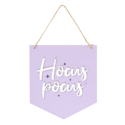 Purple Hocus Pocus Pastel Halloween Hanging Sign