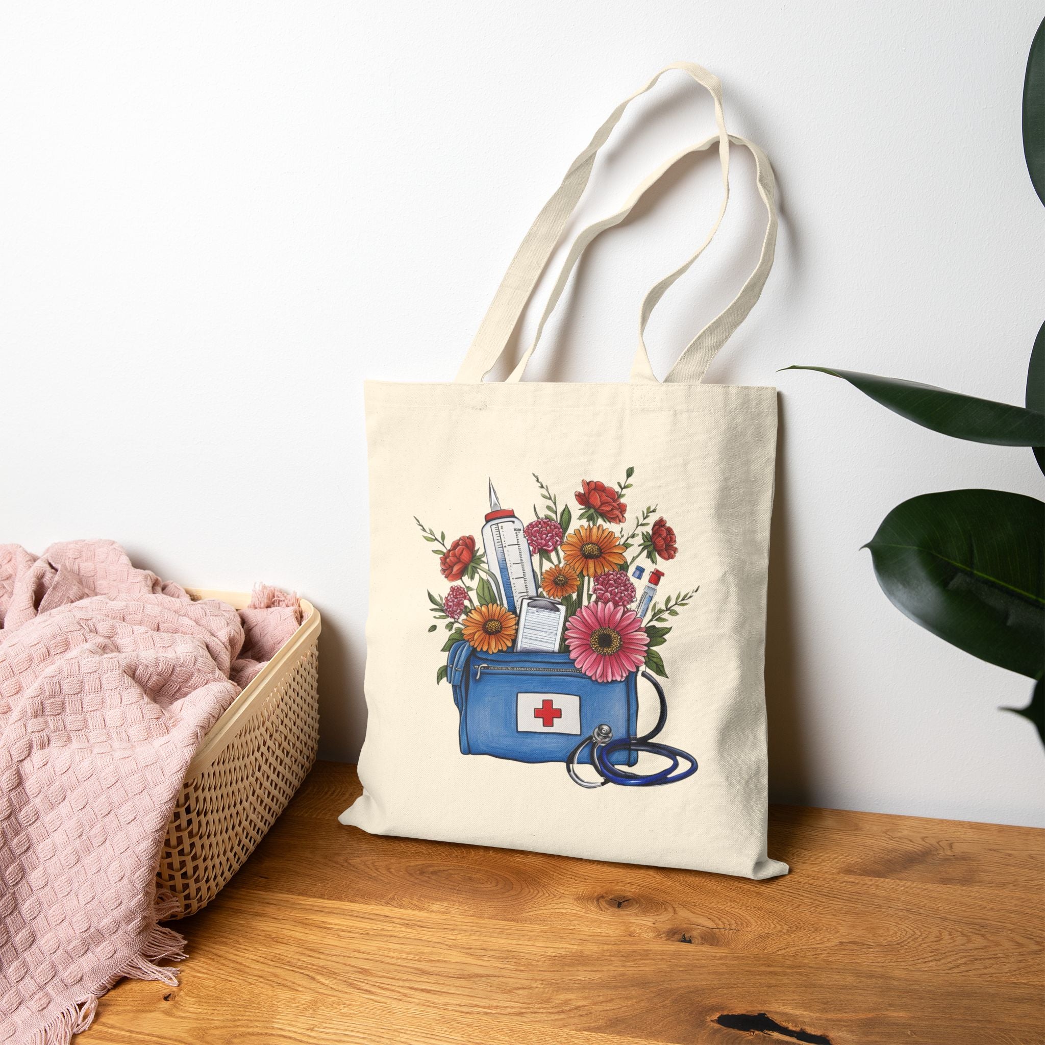 Nurse Tote Bag, Reusable Canvas, Perfect for Books or Shopping, Gift for Medical Professionals, Carryall Purse, Shoulder Handbag,