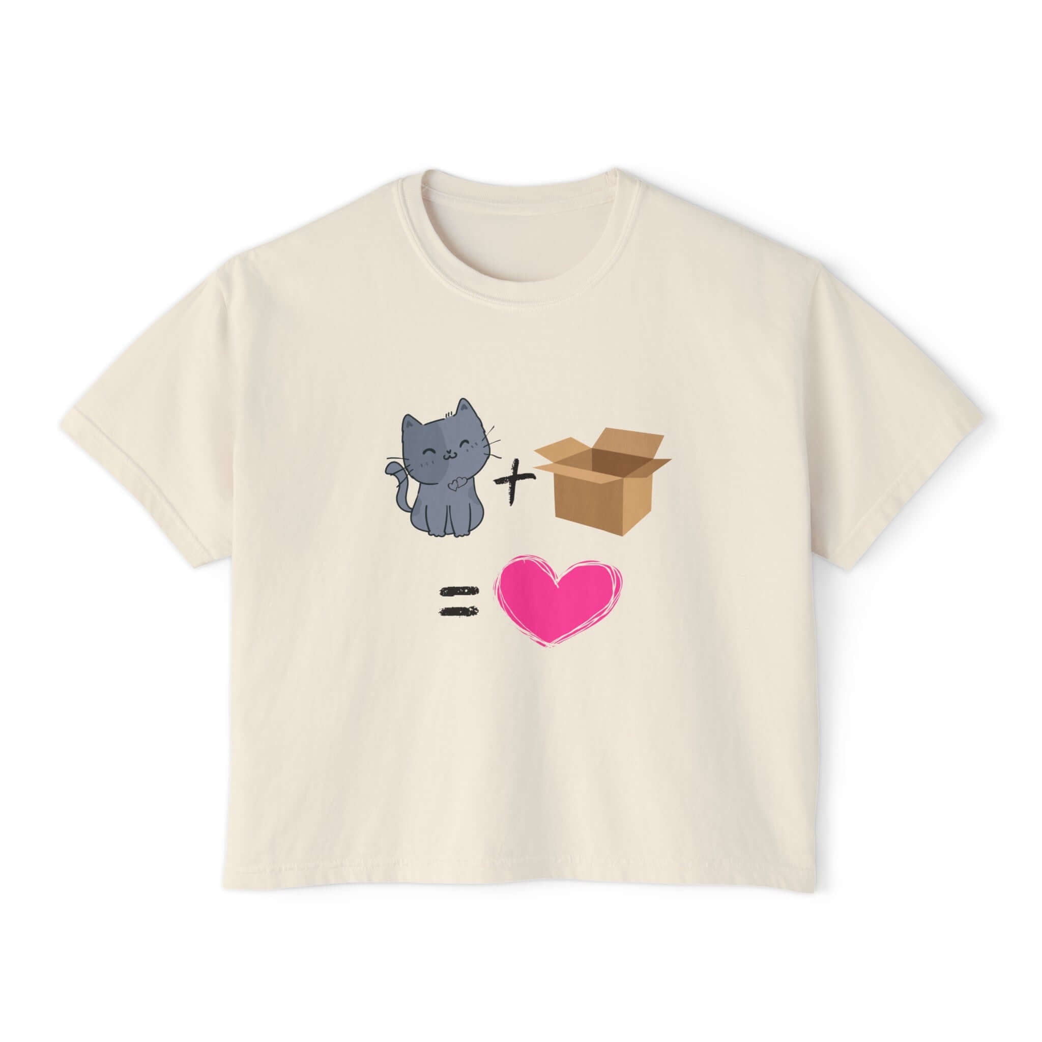 Cats love Boxes Womens Boxy Tee