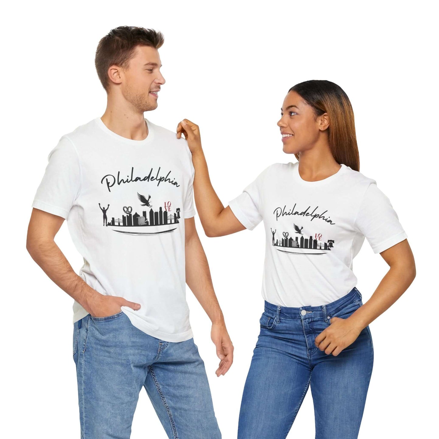 Philadelphia Skyline Shirt lightweight fabric unisex