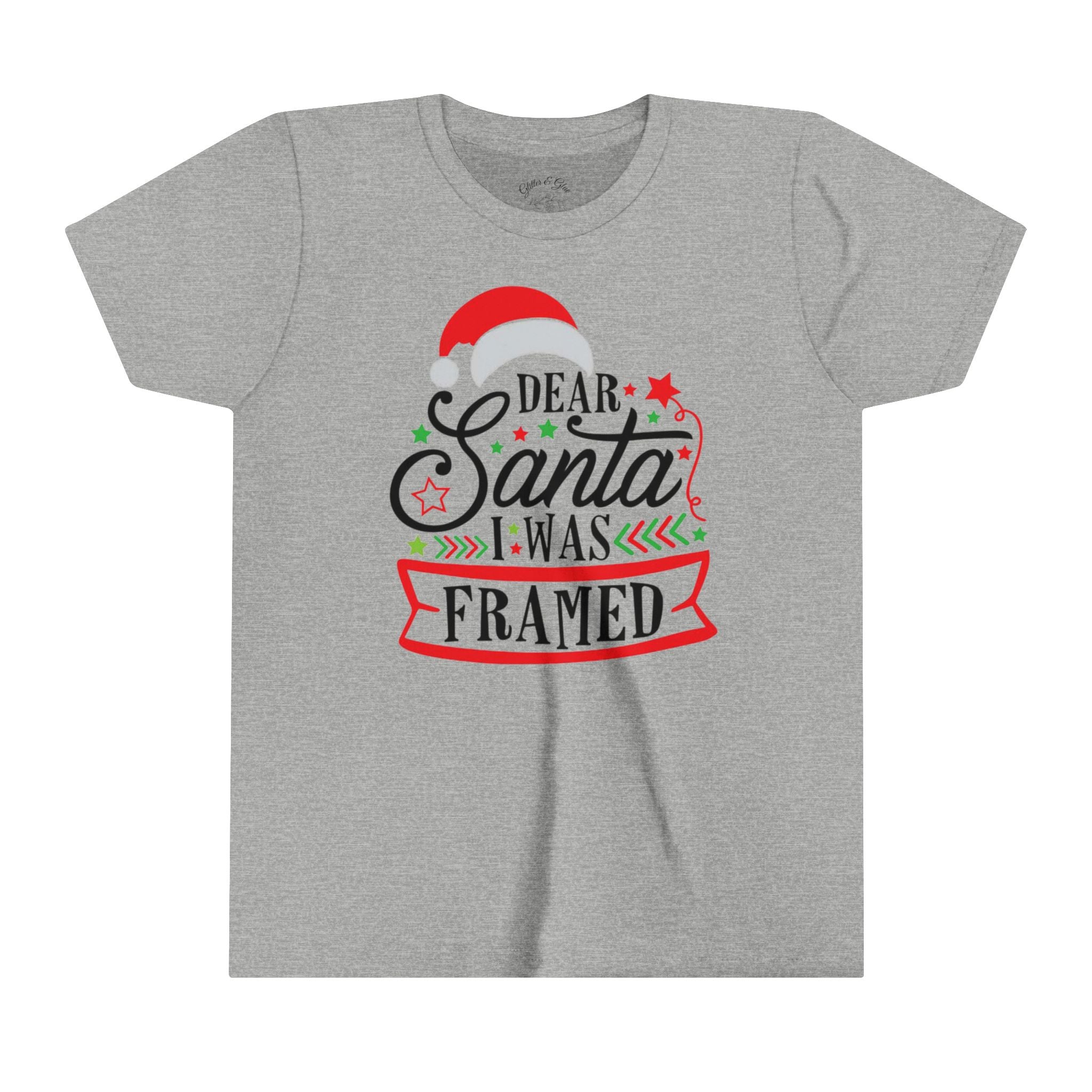 Dear Santa I was Framed Youth Short Sleeve Tee