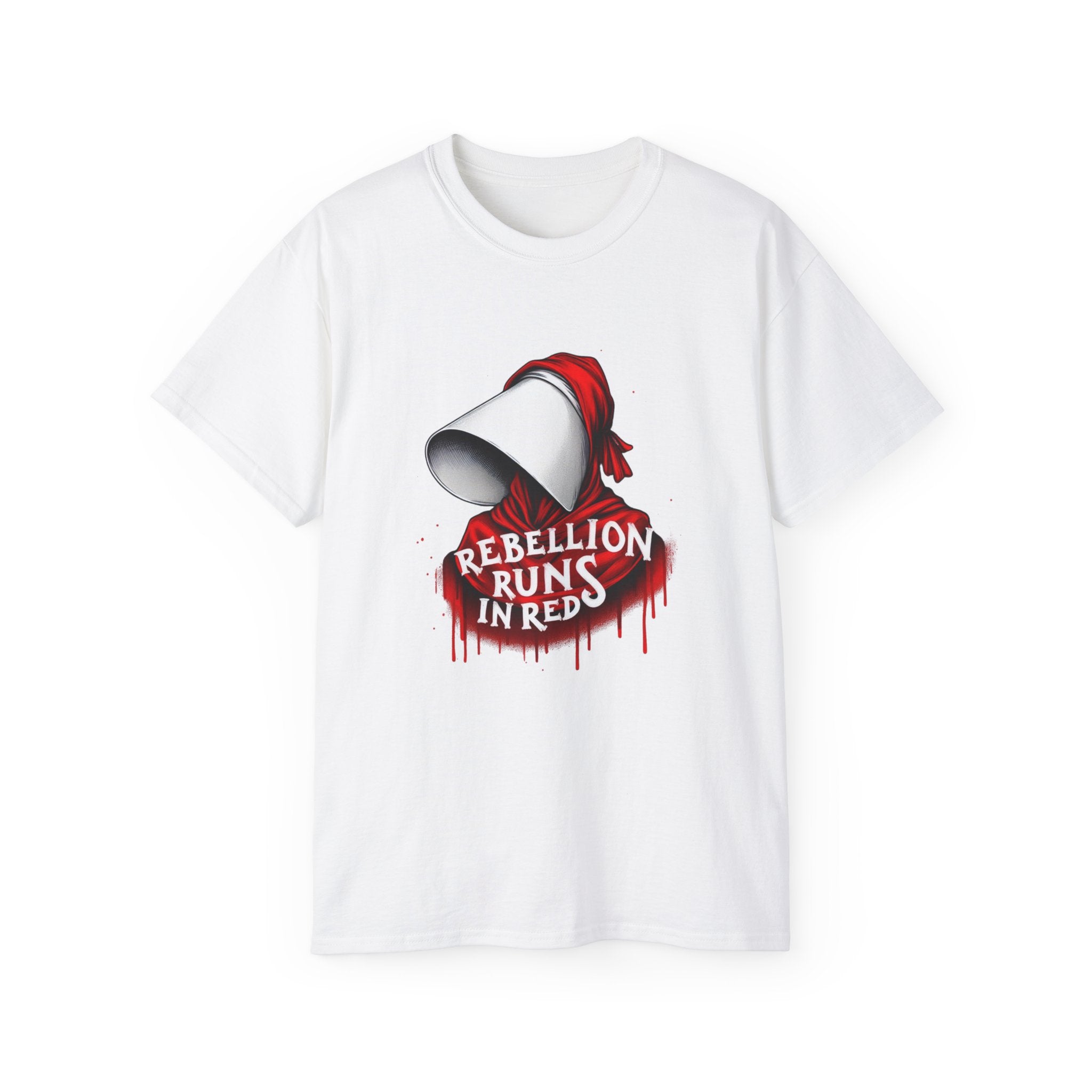 Handmaids tale rebellion runs in red, women fight back, Feminist Shirt, Protest Tee, Activist Clothing, Dystopian Novel Gift, Red