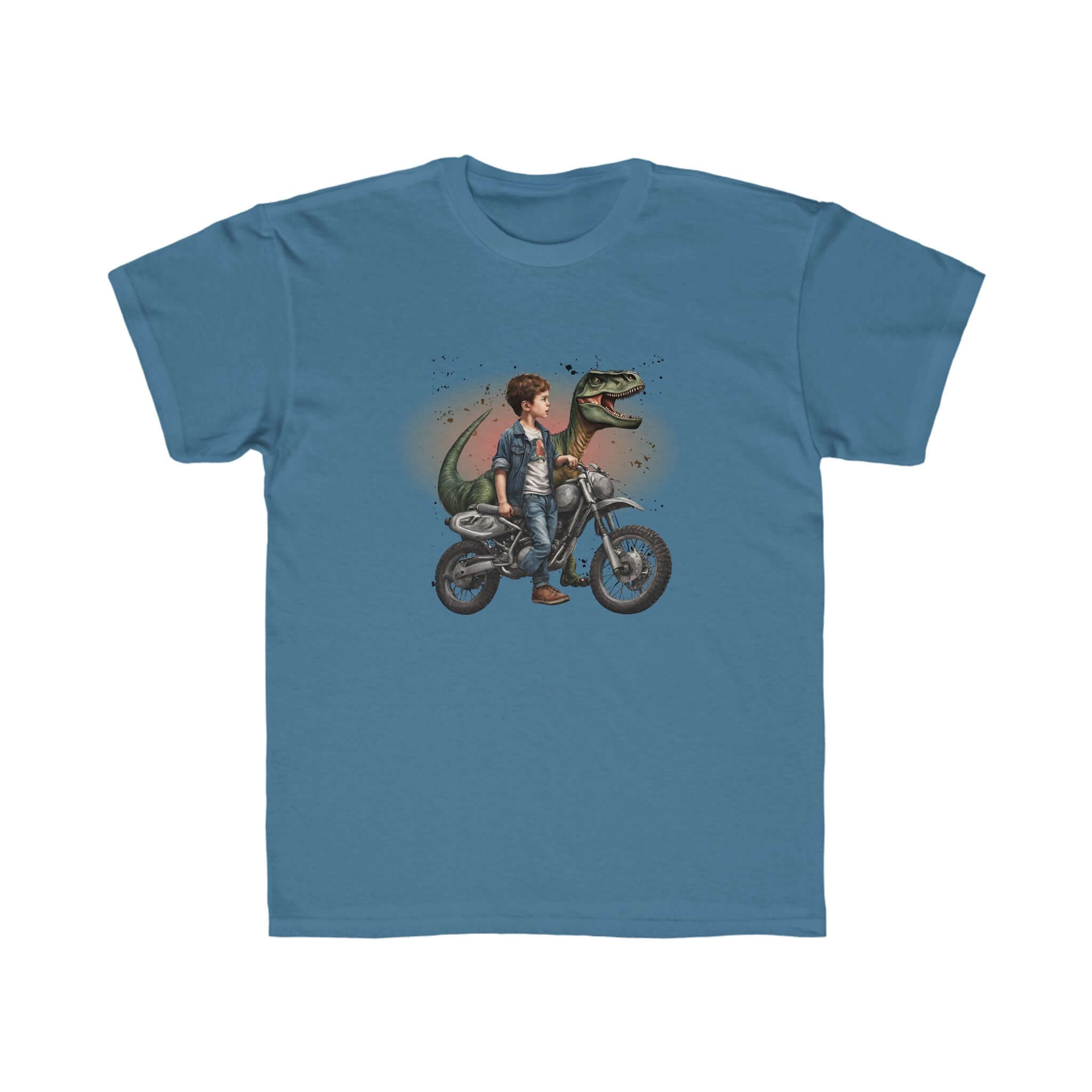 Dinosaur Motorcycle Boys Regular Fit Tee