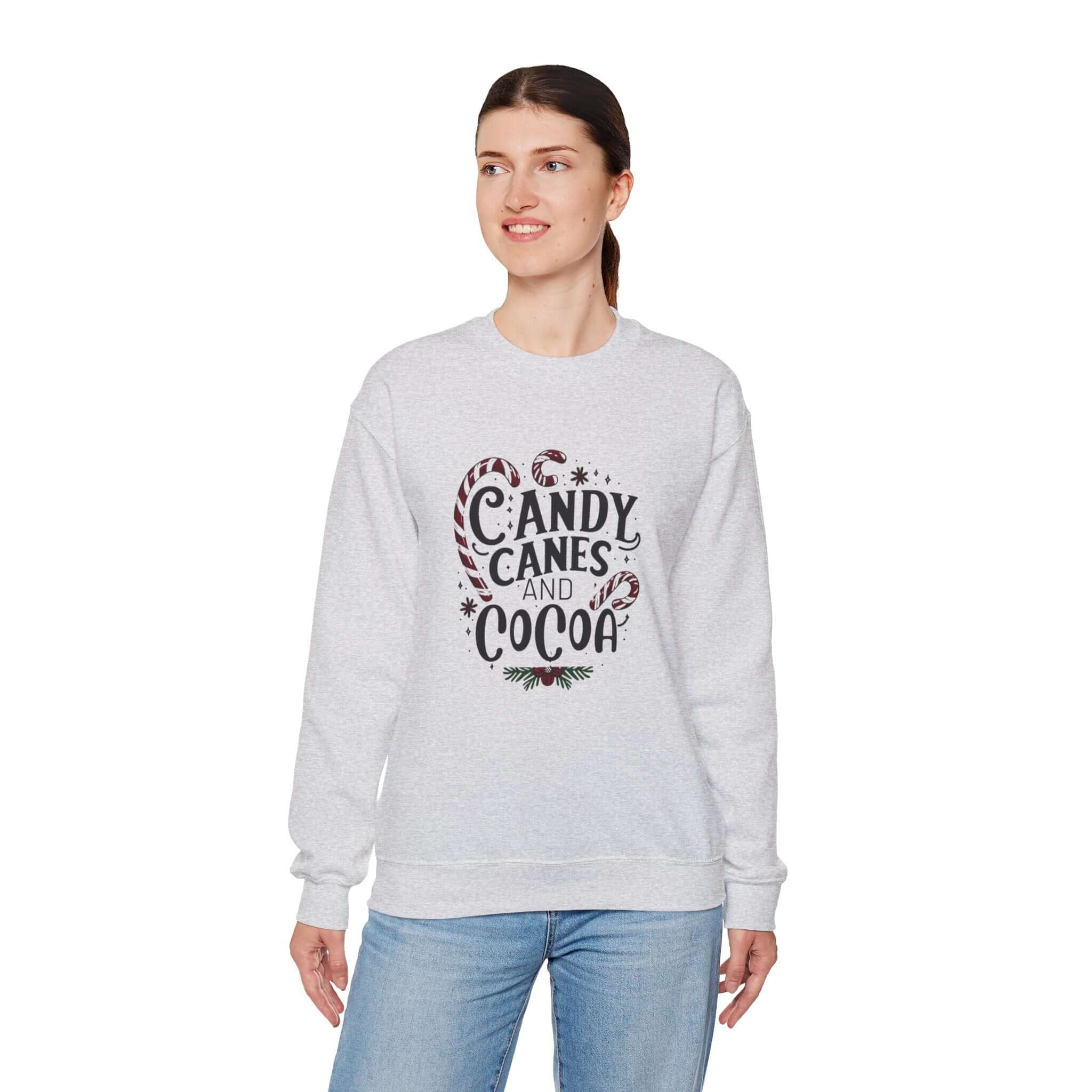 Candy Canes and Cocoa Holiday Heavy Blend™ Crewneck Sweatshirt